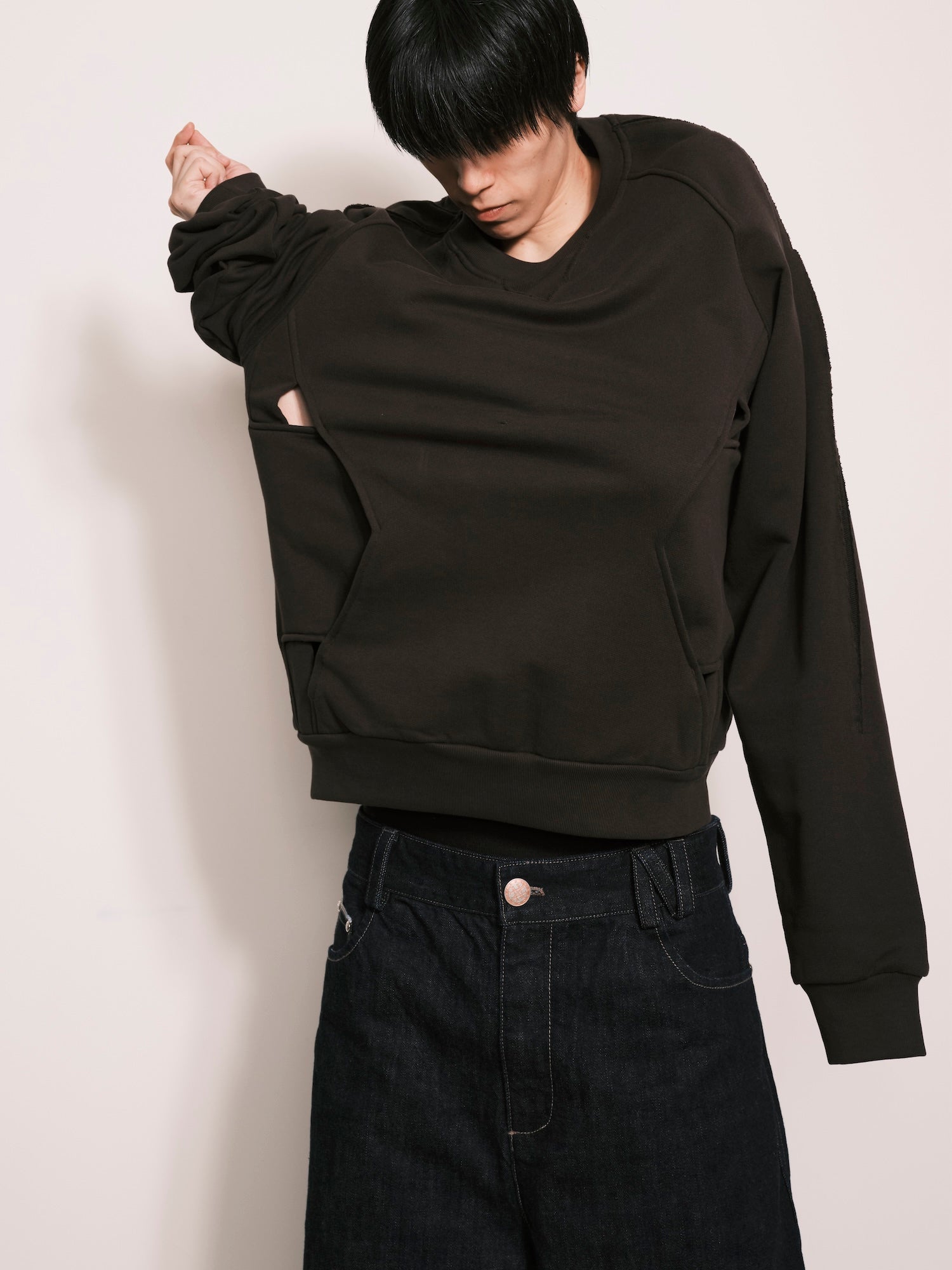 Deconstructed Tie In Sweater