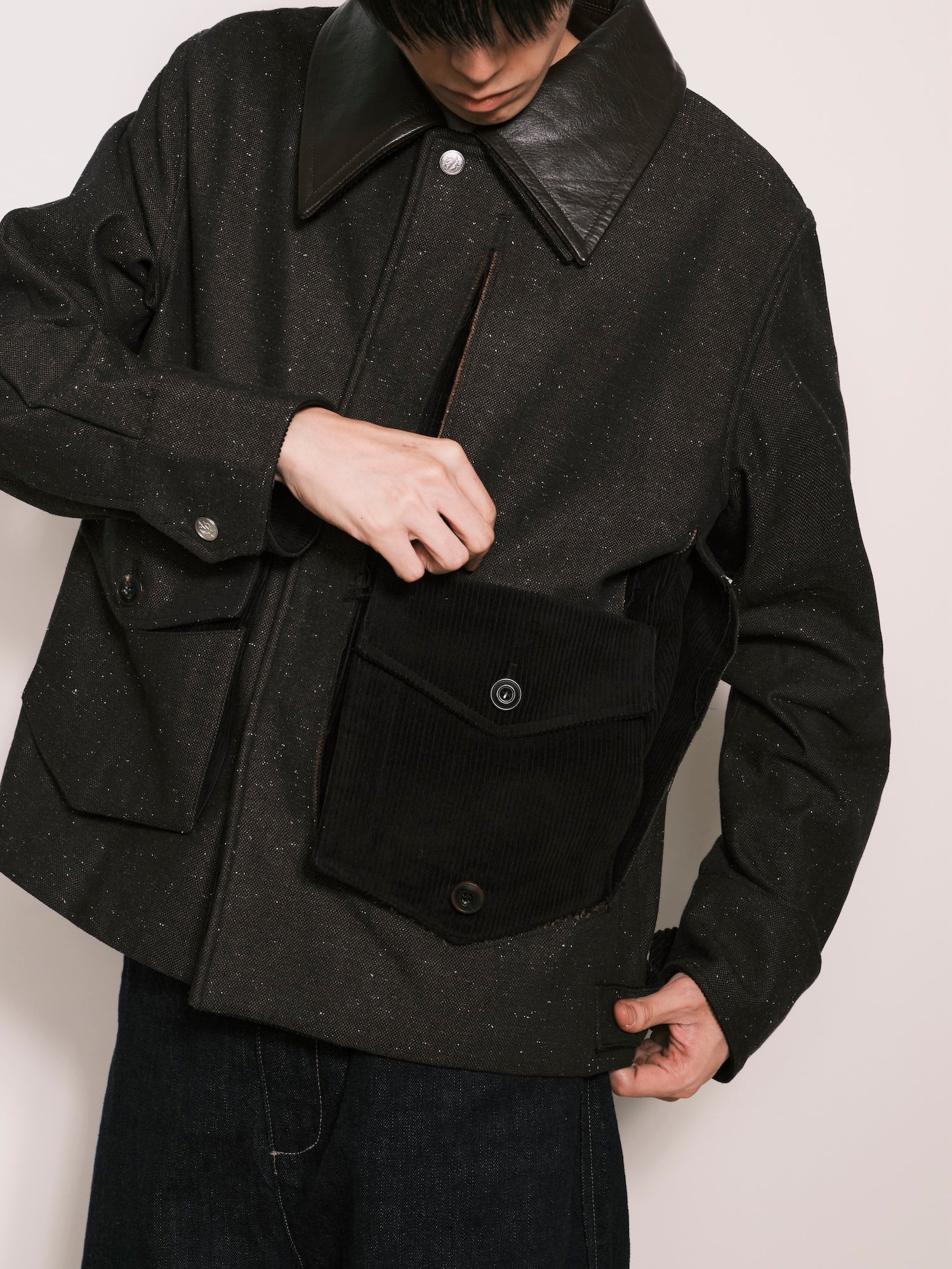 NULLUS / PEELED OFF JACKET Brown - Road Sign