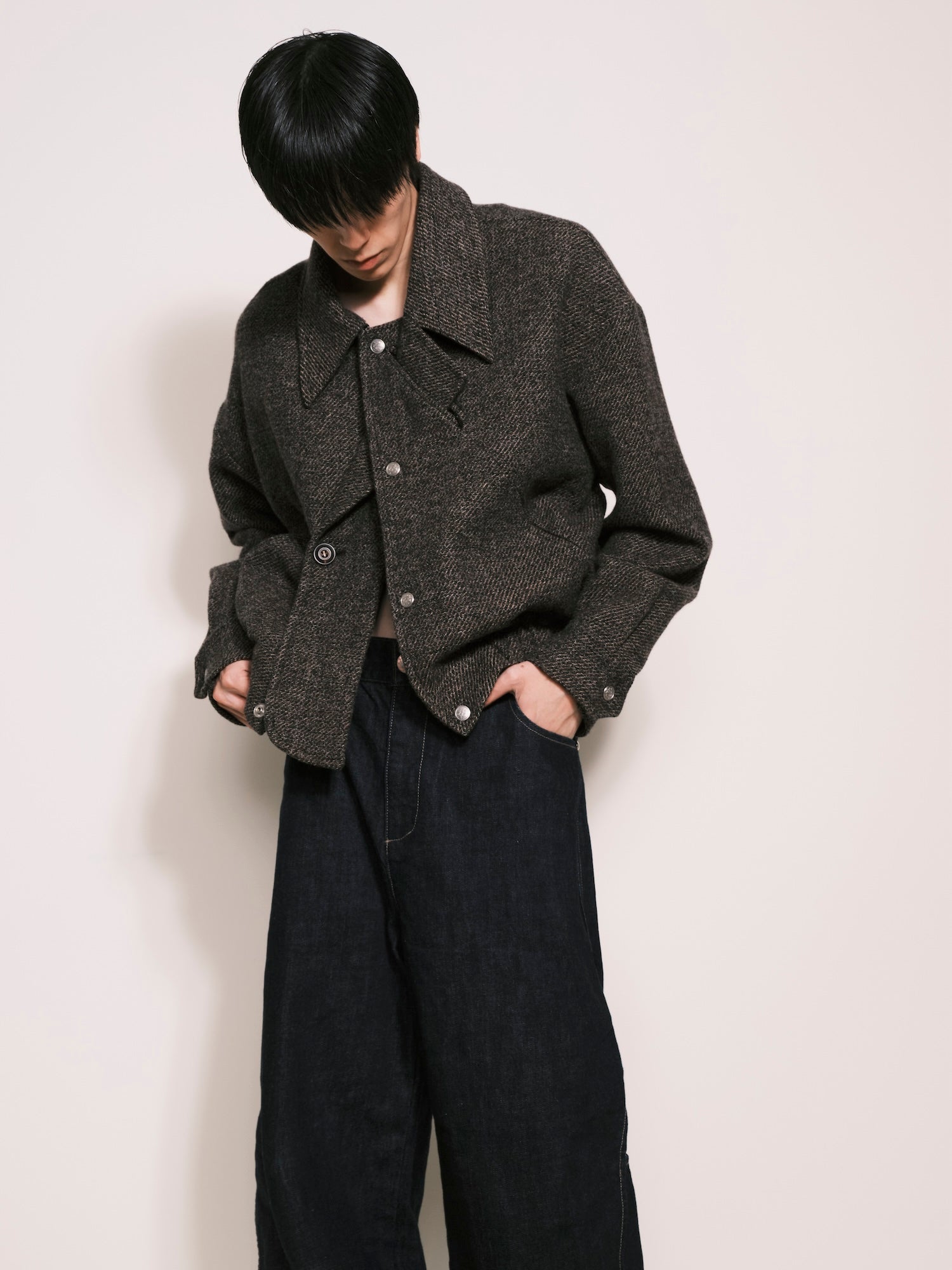 Deconstructed Slit & Peel Pocket Jacket