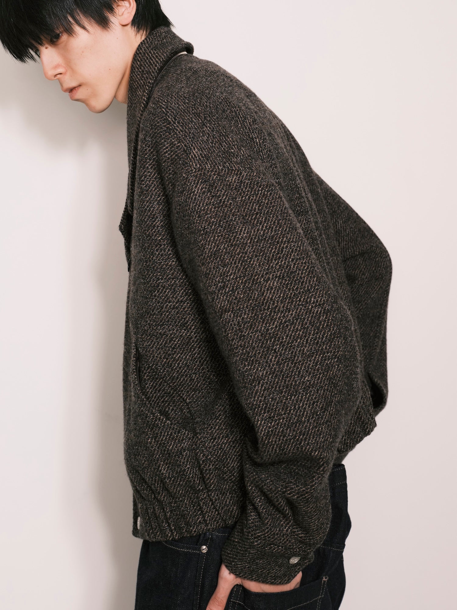 Deconstructed Slit & Peel Pocket Jacket