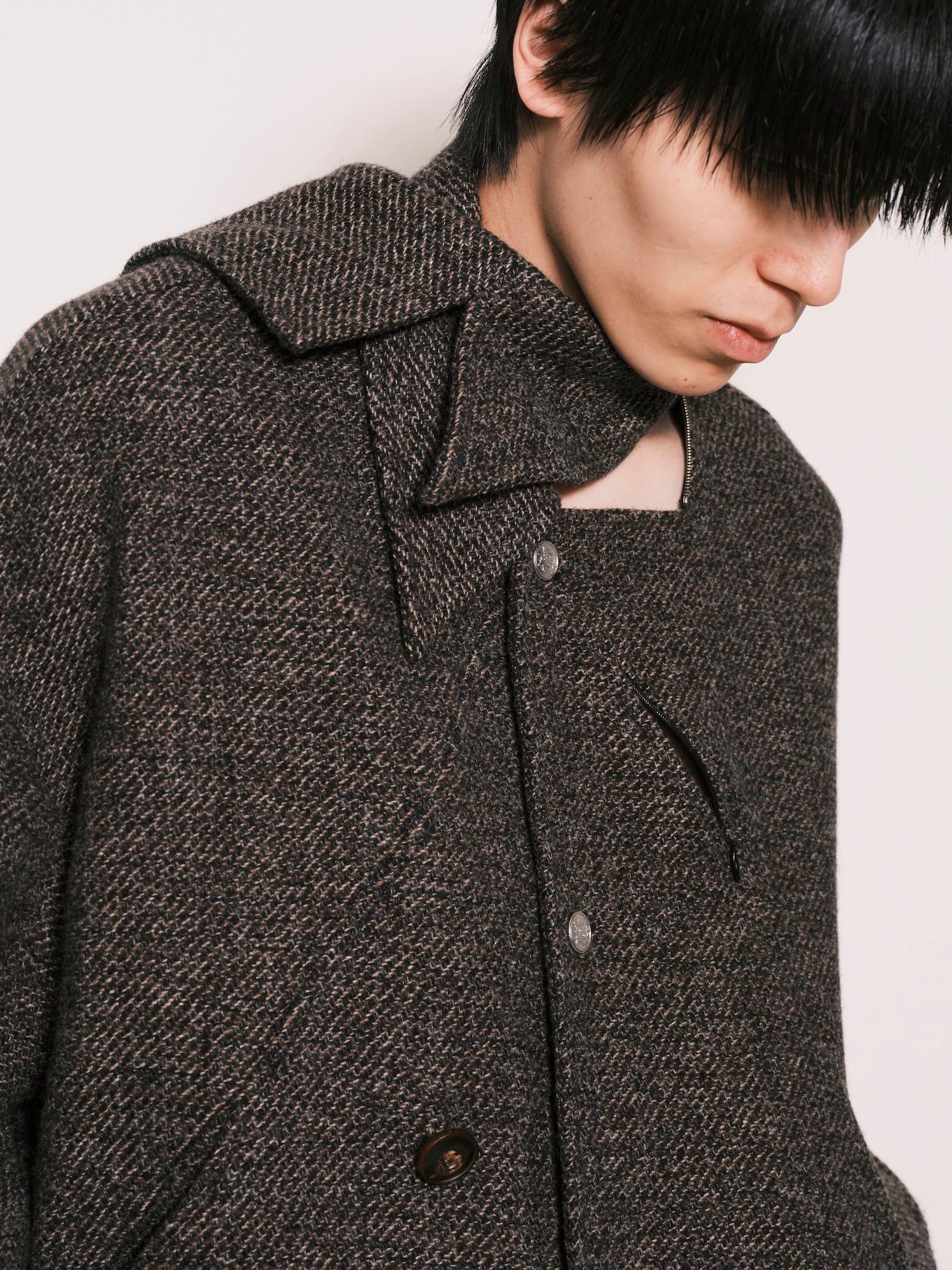 Deconstructed Slit & Peel Pocket Jacket