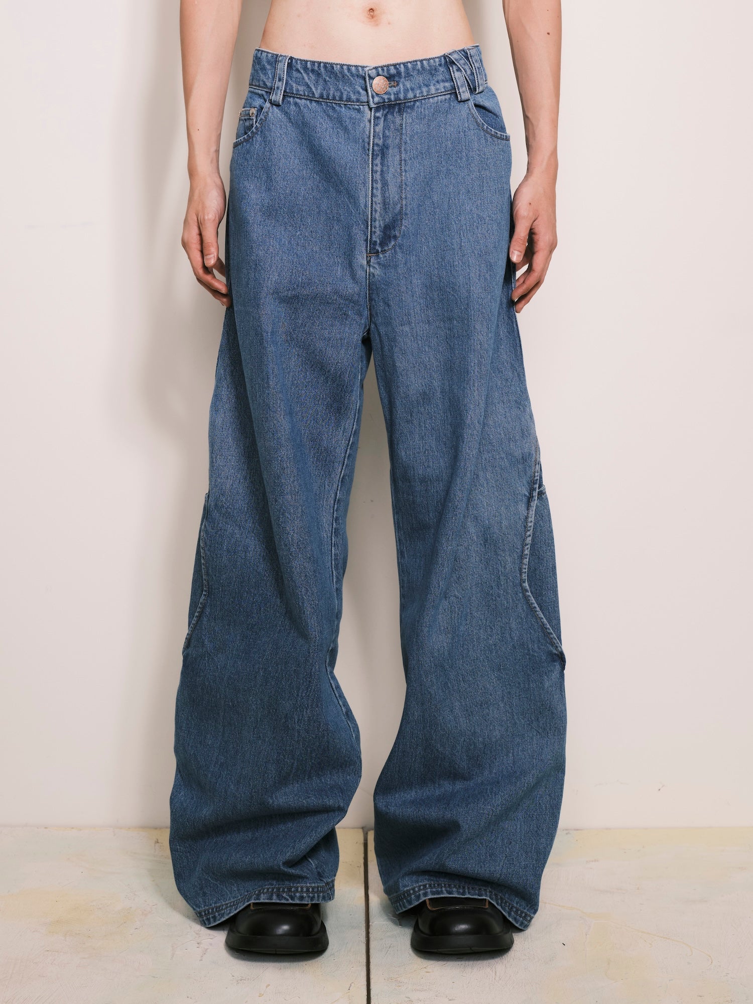 Vintage Blue Arrows Pocket Jeans
