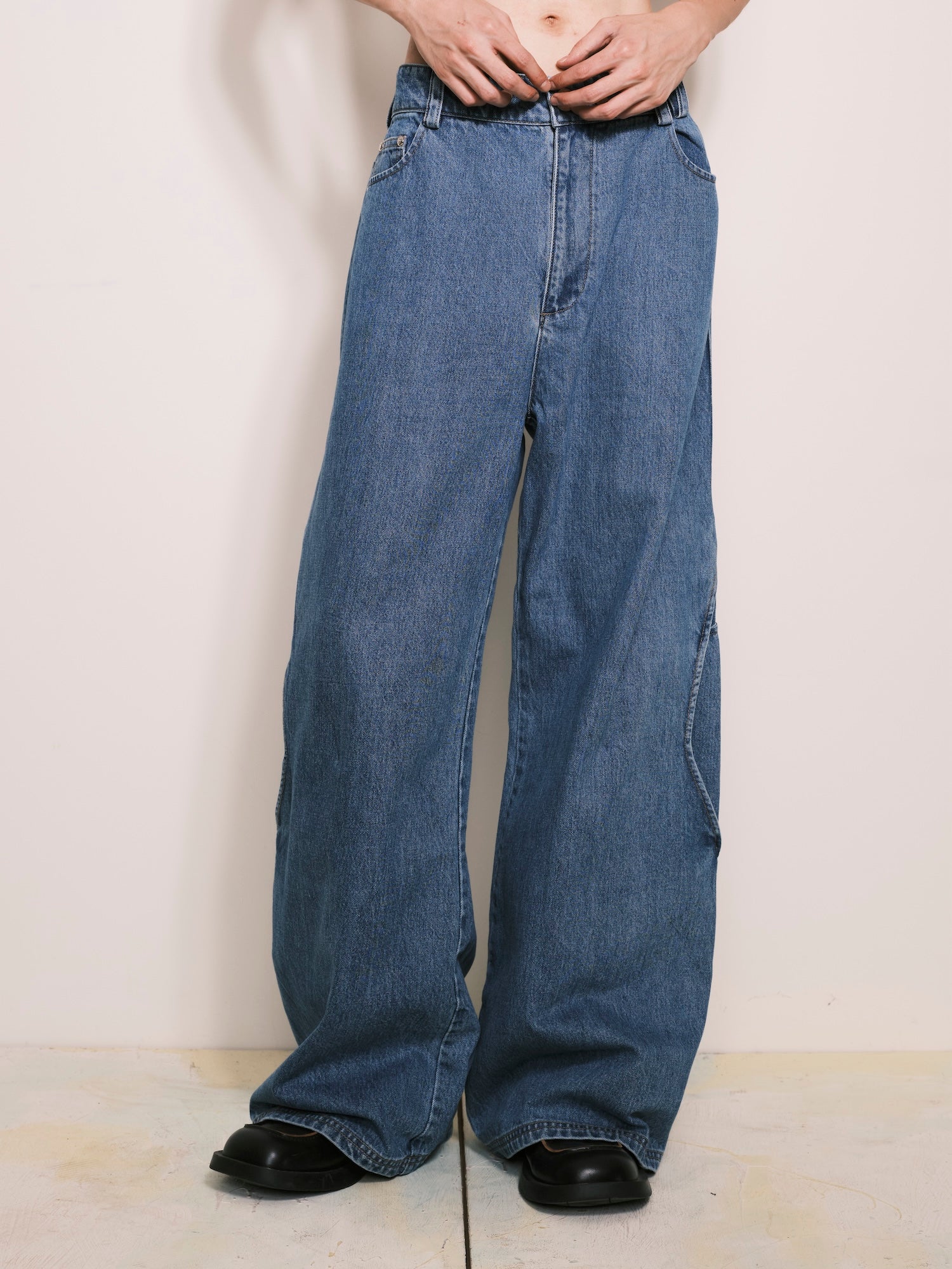 Vintage Blue Arrows Pocket Jeans