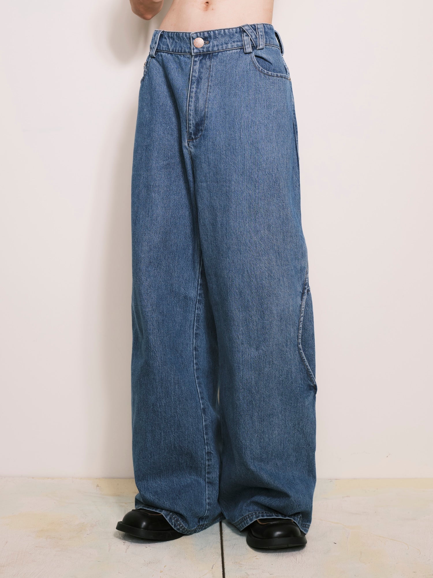 Vintage Blue Arrows Pocket Jeans