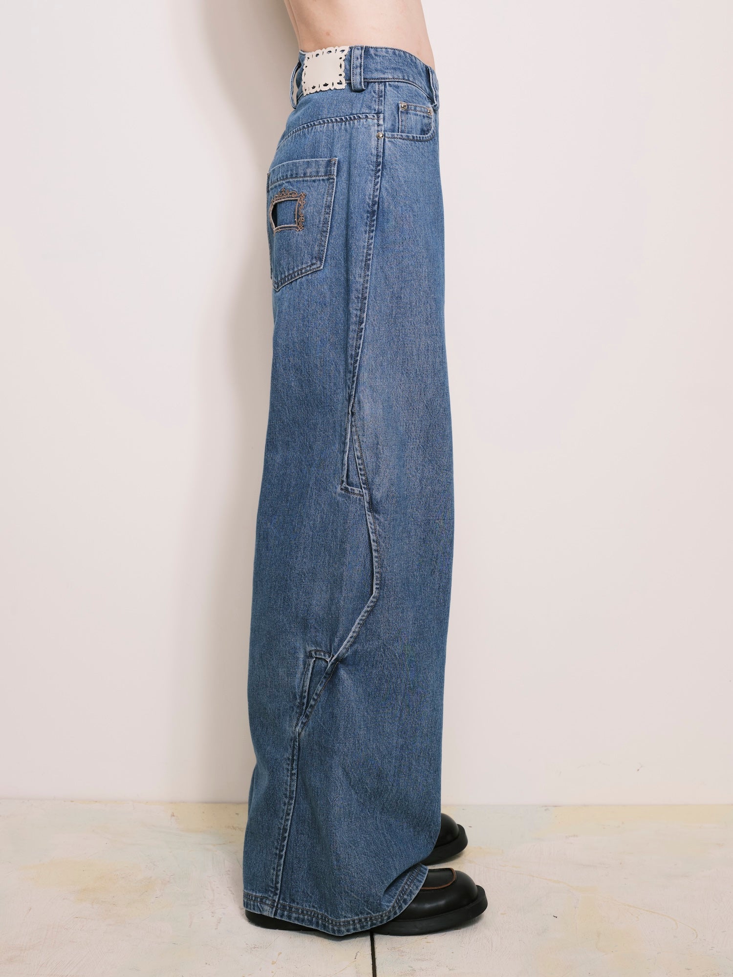 Vintage Blue Arrows Pocket Jeans