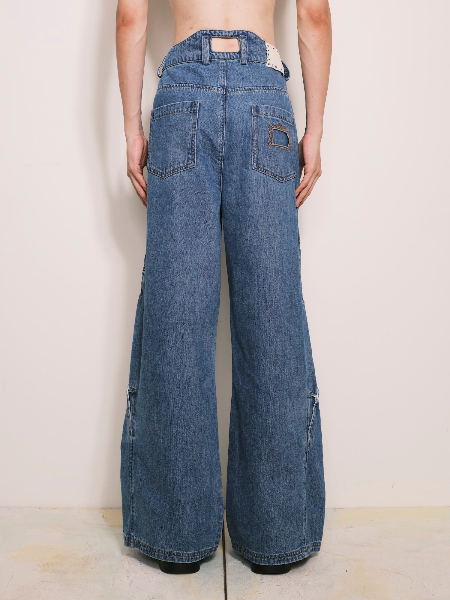 Vintage Blue Arrows Pocket Jeans