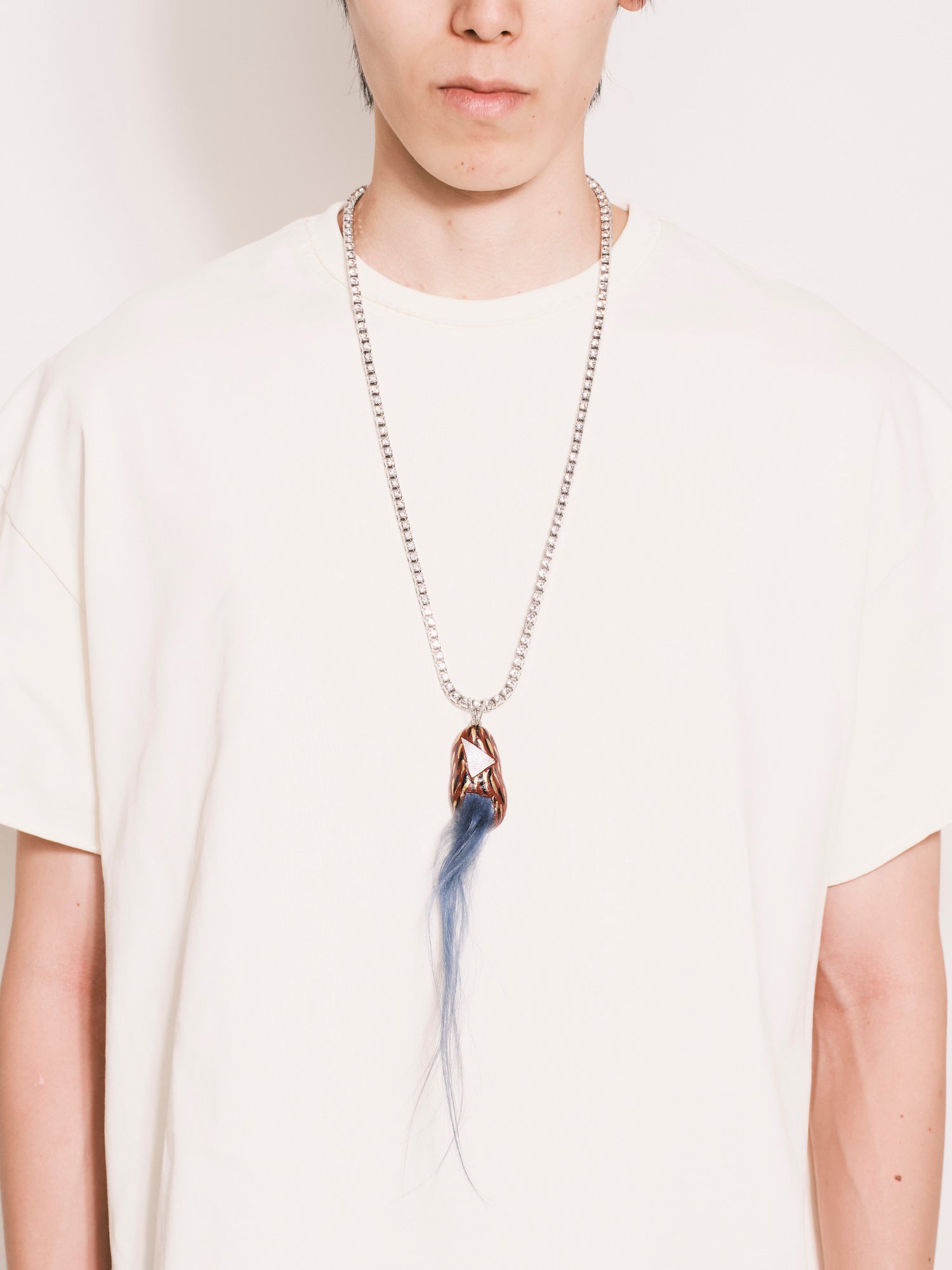 Hand Paint Fur Gem Necklace