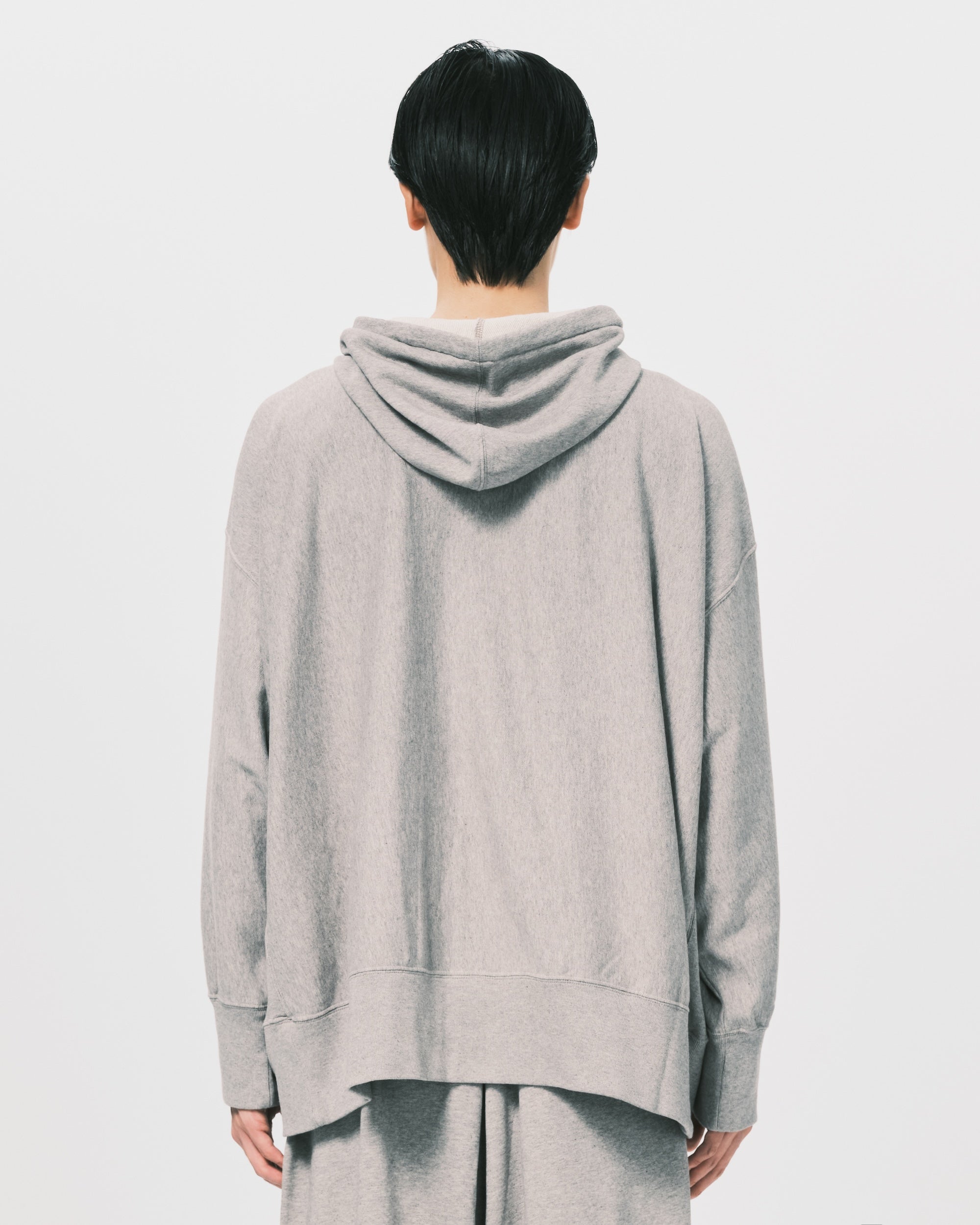 Zipped Hoodie Grey Melange