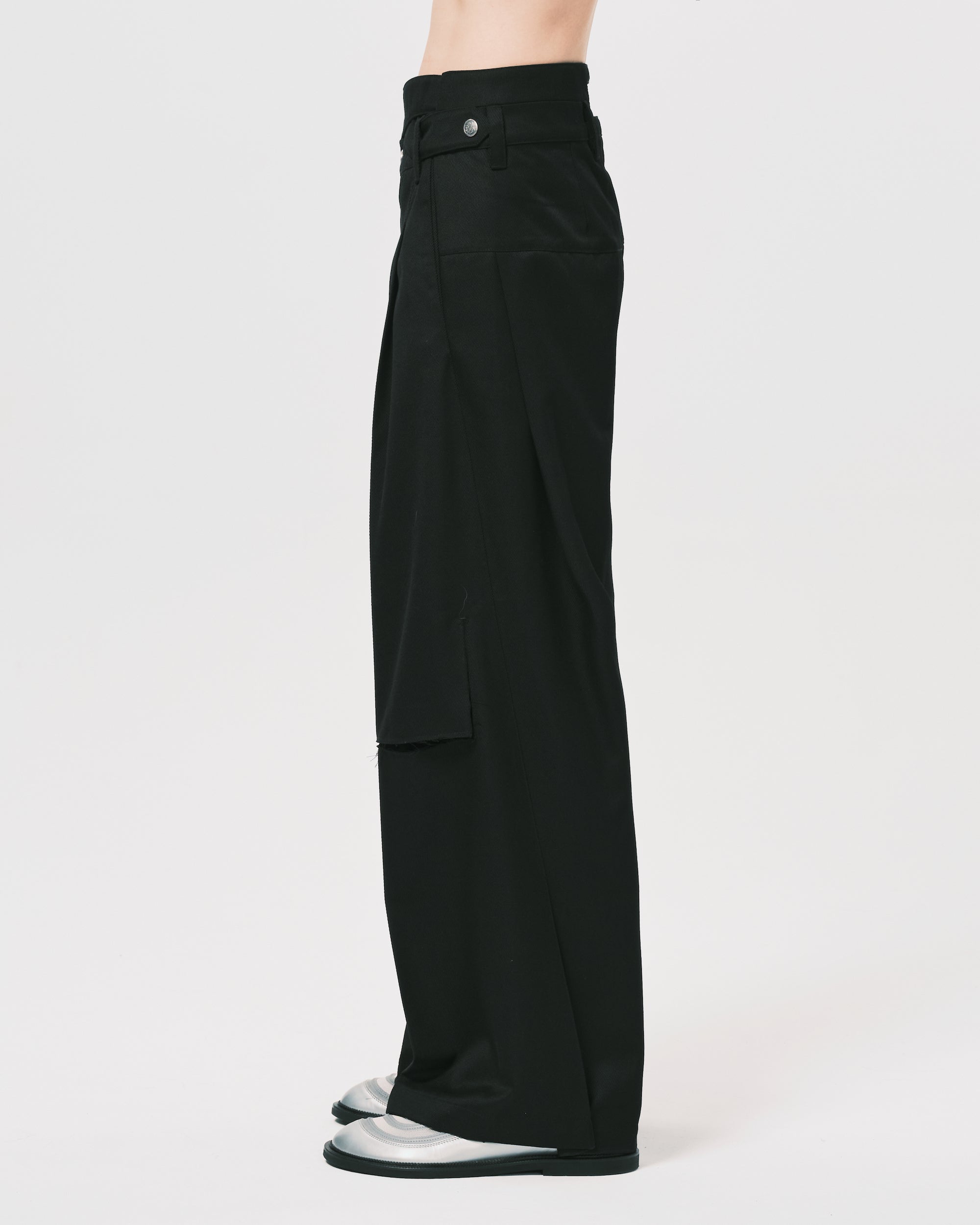 Intertwined Belt Tailored Carved Trousers