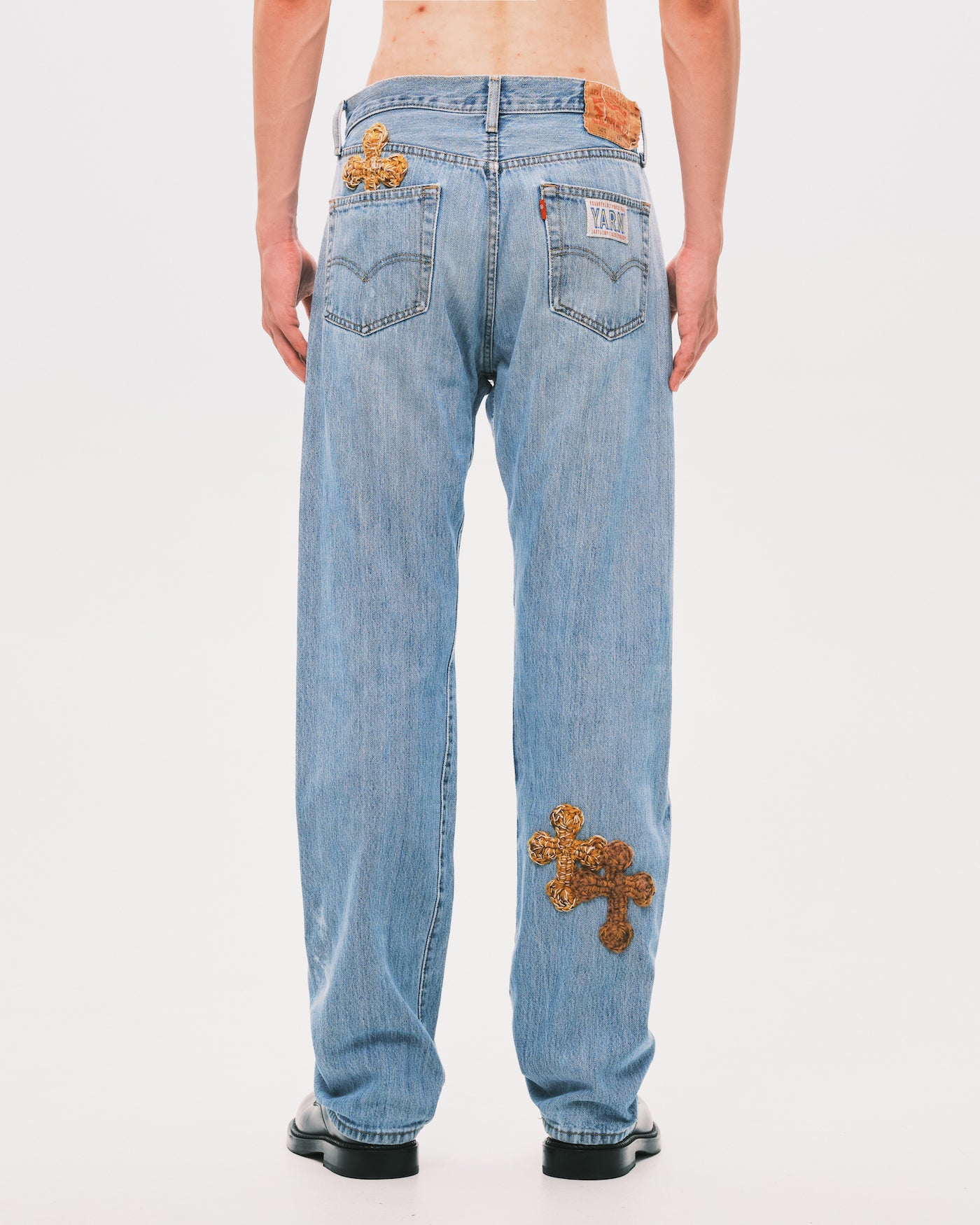 もらって 嬉しい お歳暮 ランキング / Y.A.R.N. 3D Yellow/Brown Denim 501 Levi's motif knit cross パンツ