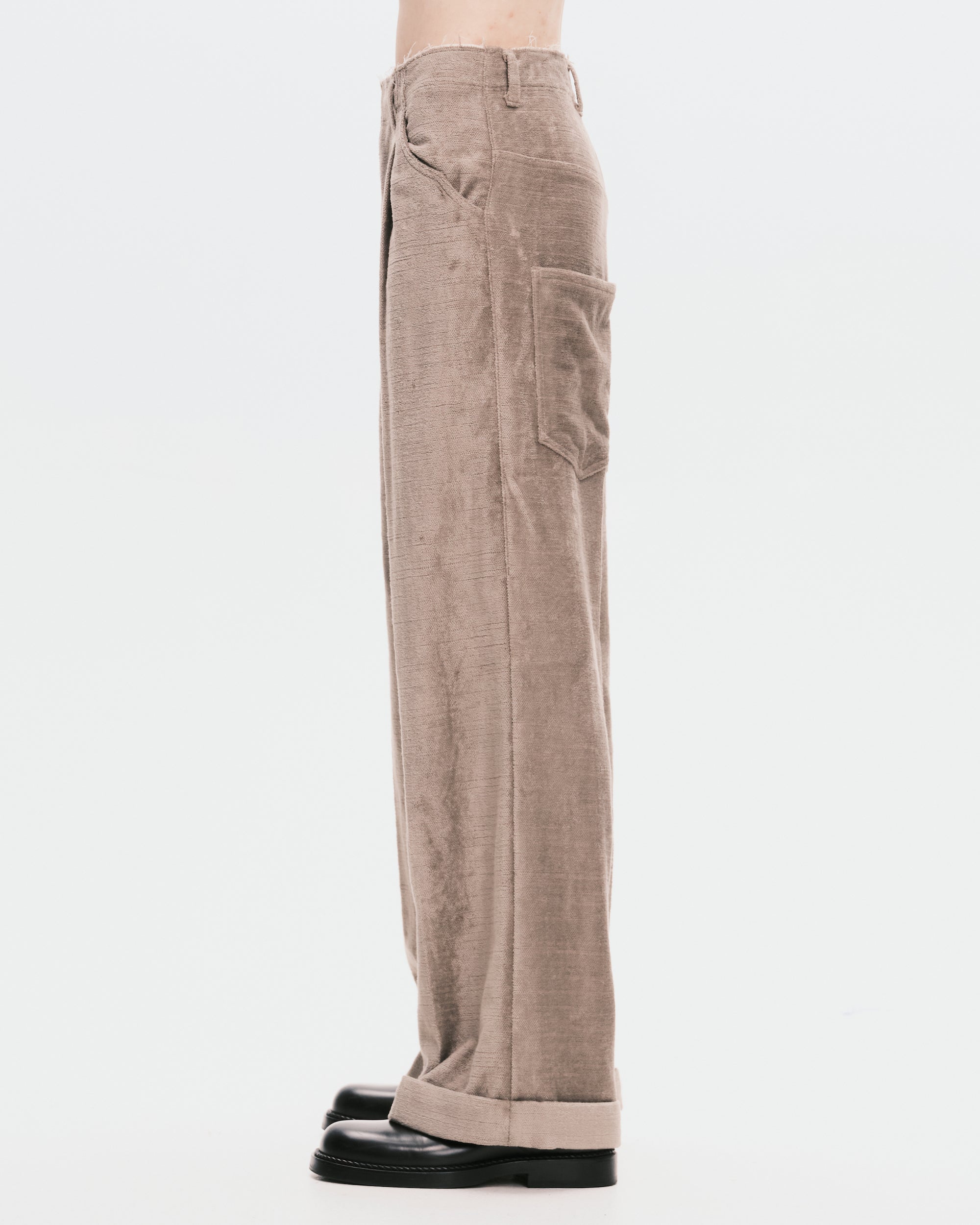 Velour Fabric Wide Pants