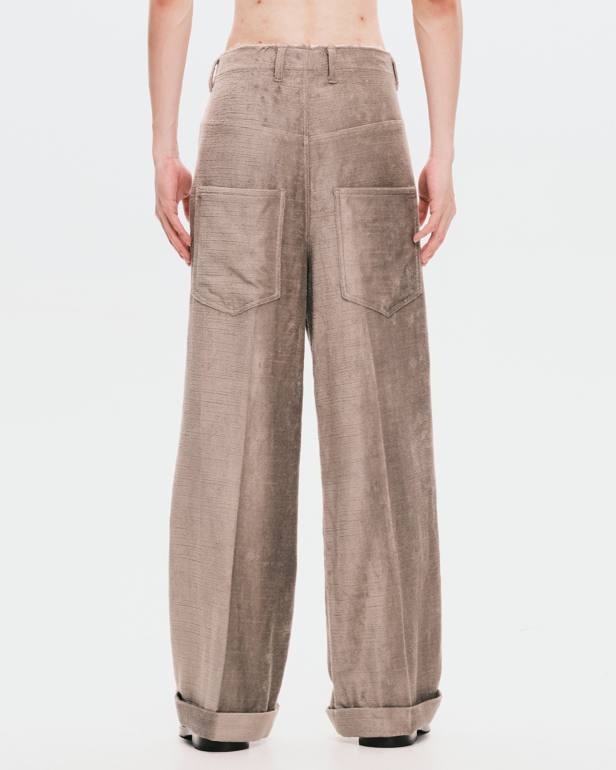 Velour Fabric Wide Pants