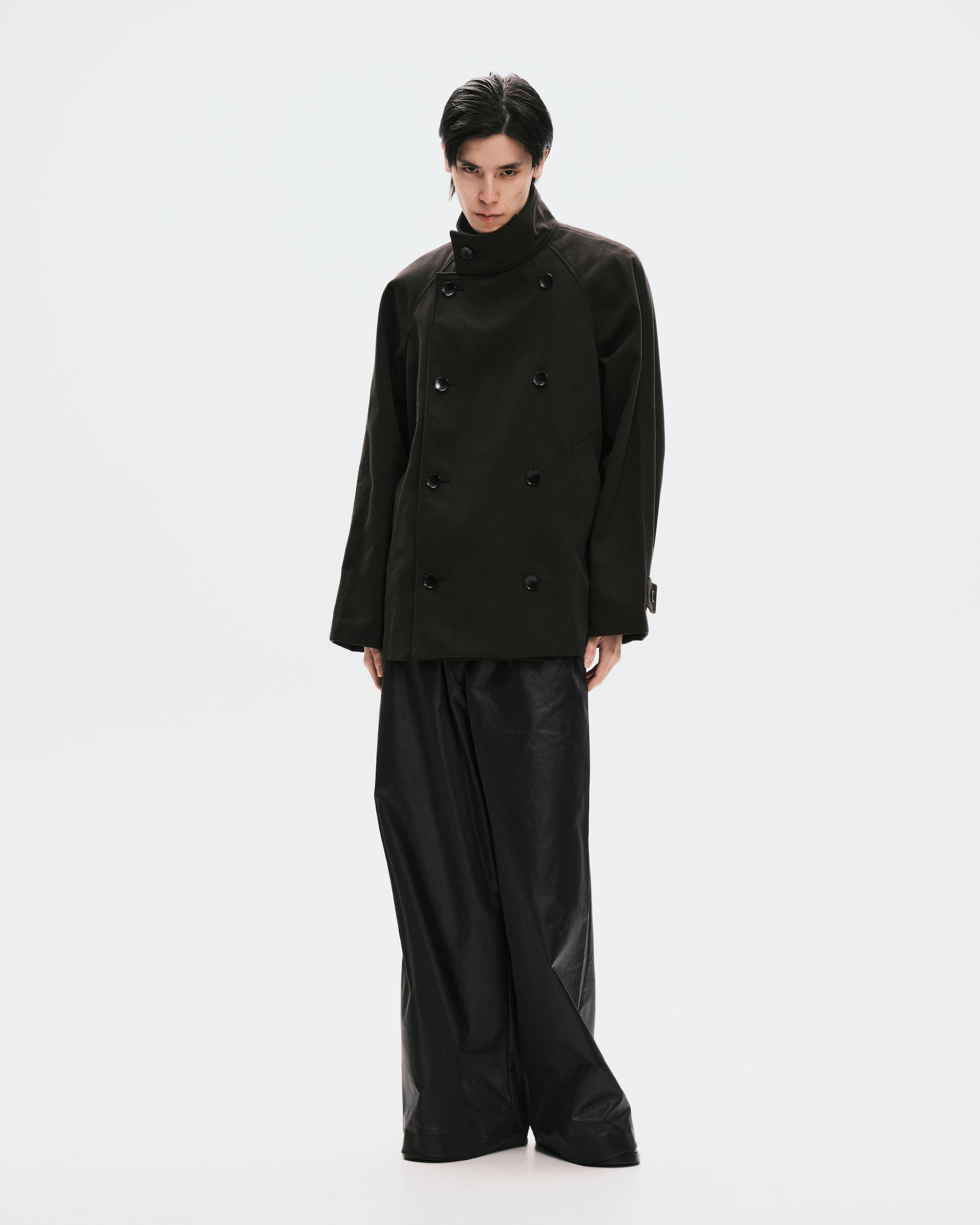 Exclusive Leather-like Wide Trousers