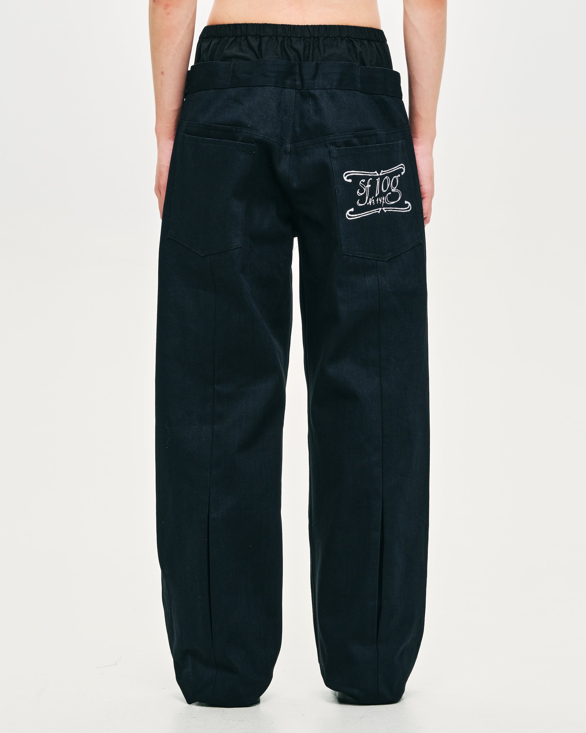 Pleated Boxer Denim