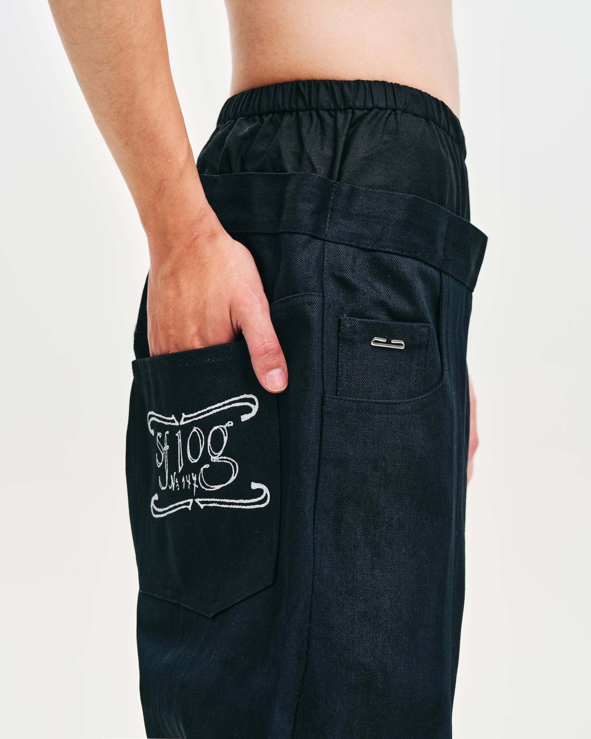 Pleated Boxer Denim