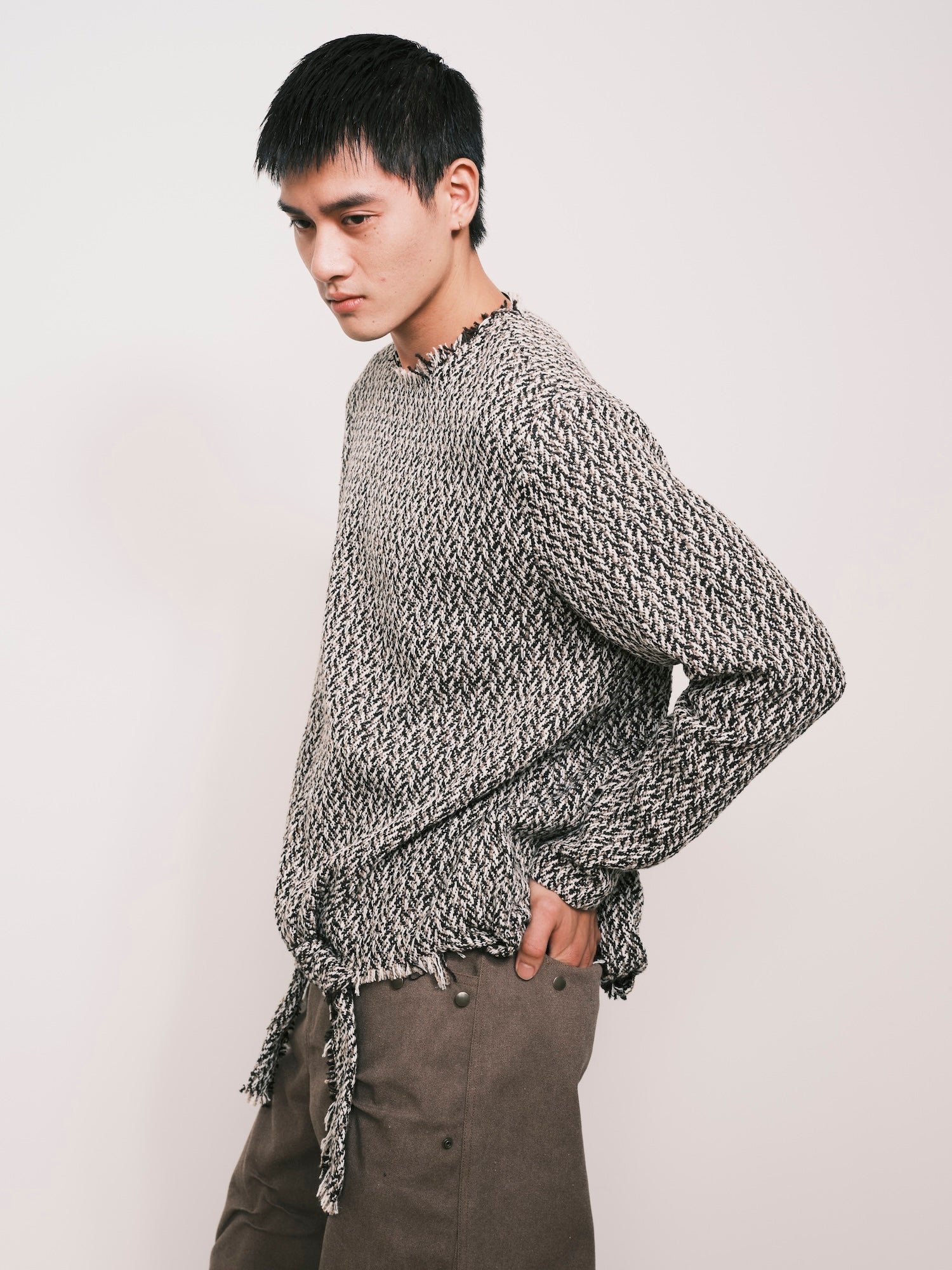 Self-Tie 編織毛衣