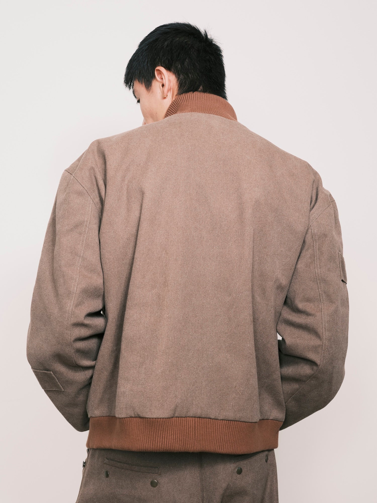 near4rest / “Umoja” PATCHWORK PADDED BOMBER Brown - Road Sign