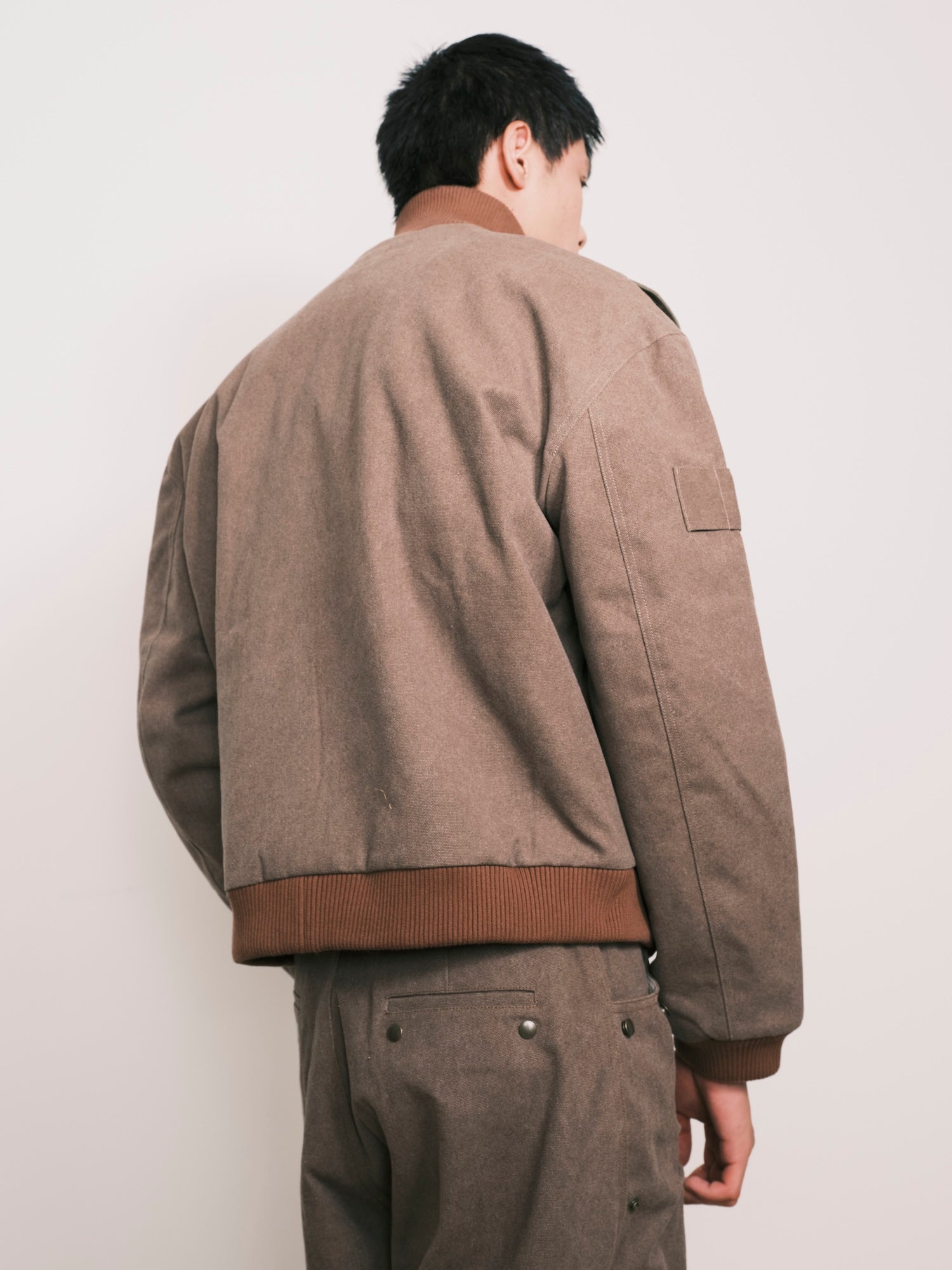 near4rest / “Umoja” PATCHWORK PADDED BOMBER Brown - Road Sign