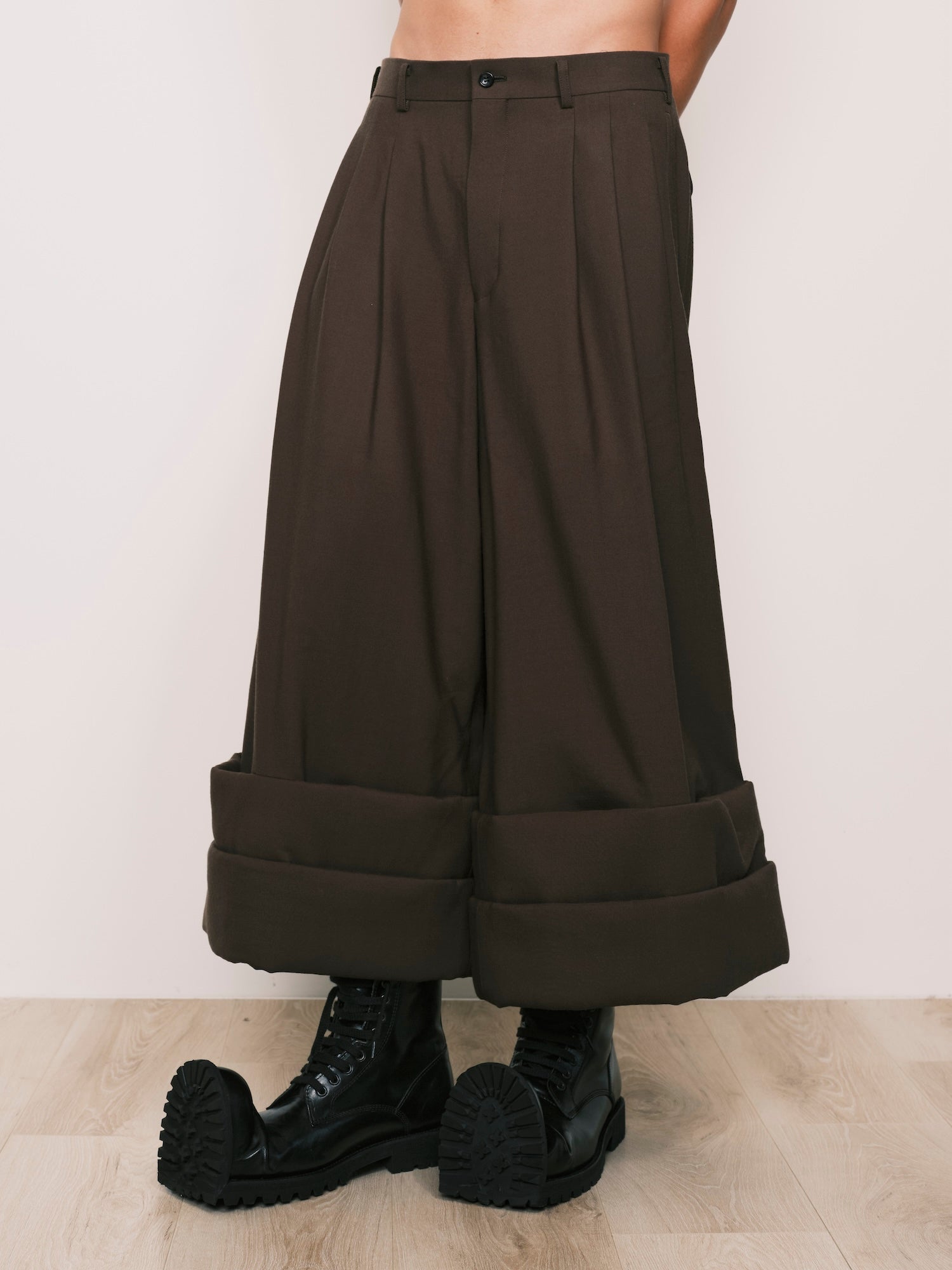 Wool Pleated Pants