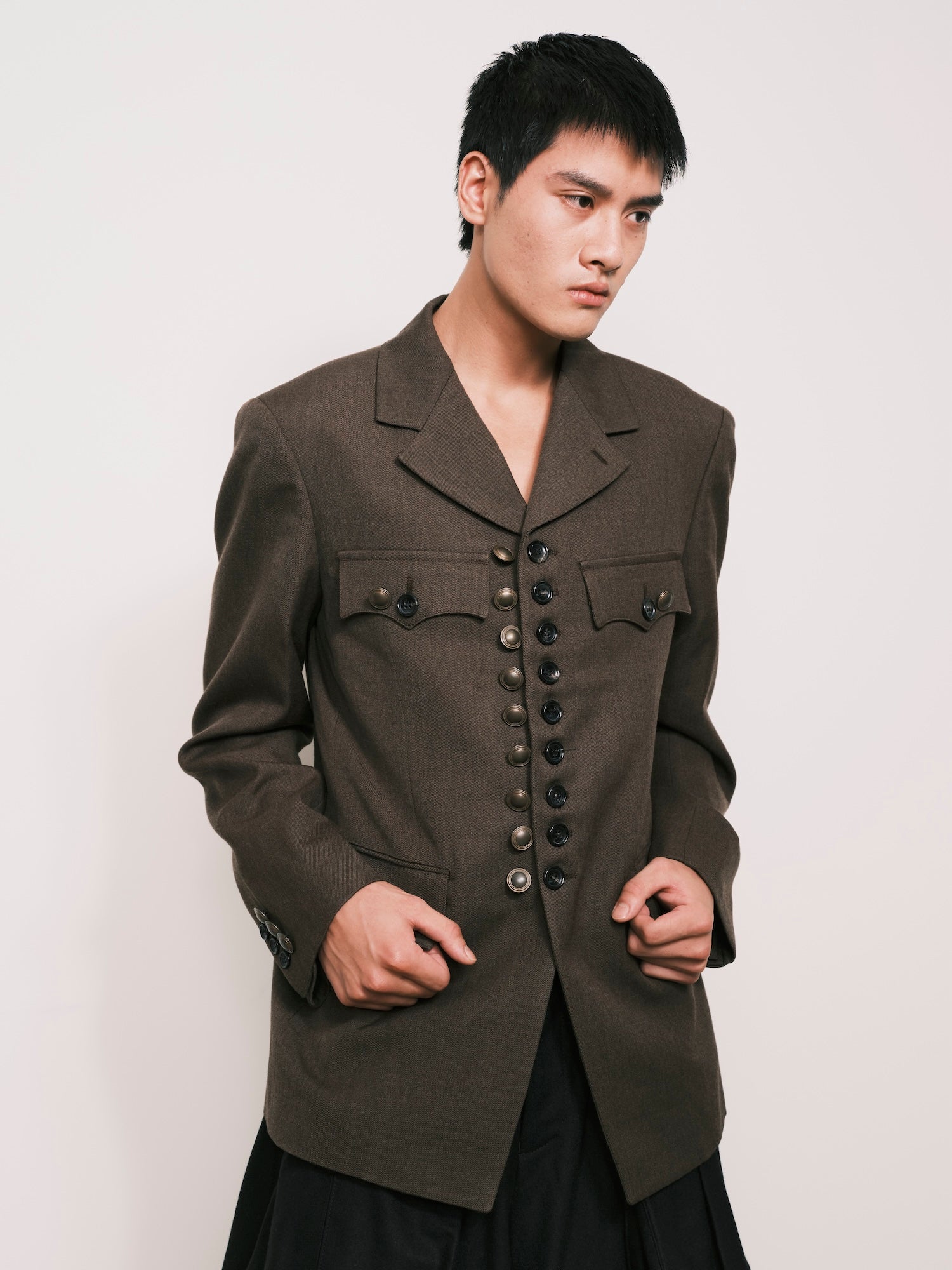 Buttons Wool Blazer