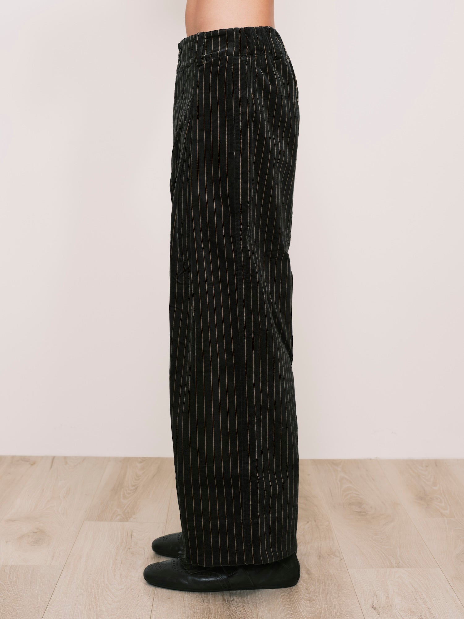 Velvet Pinstripe Pants