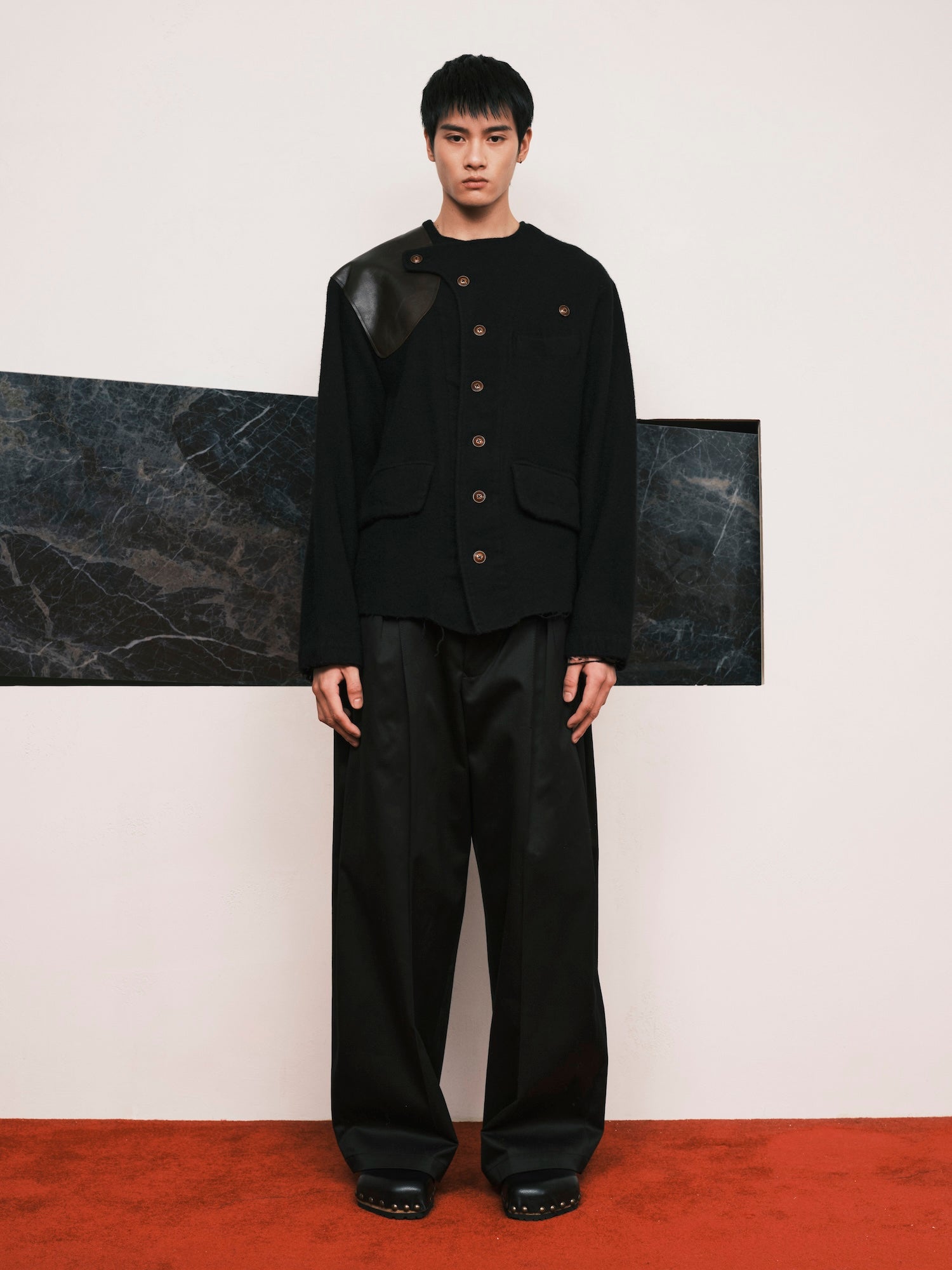 KHOKI / Asymmetric Jacket - Road Sign