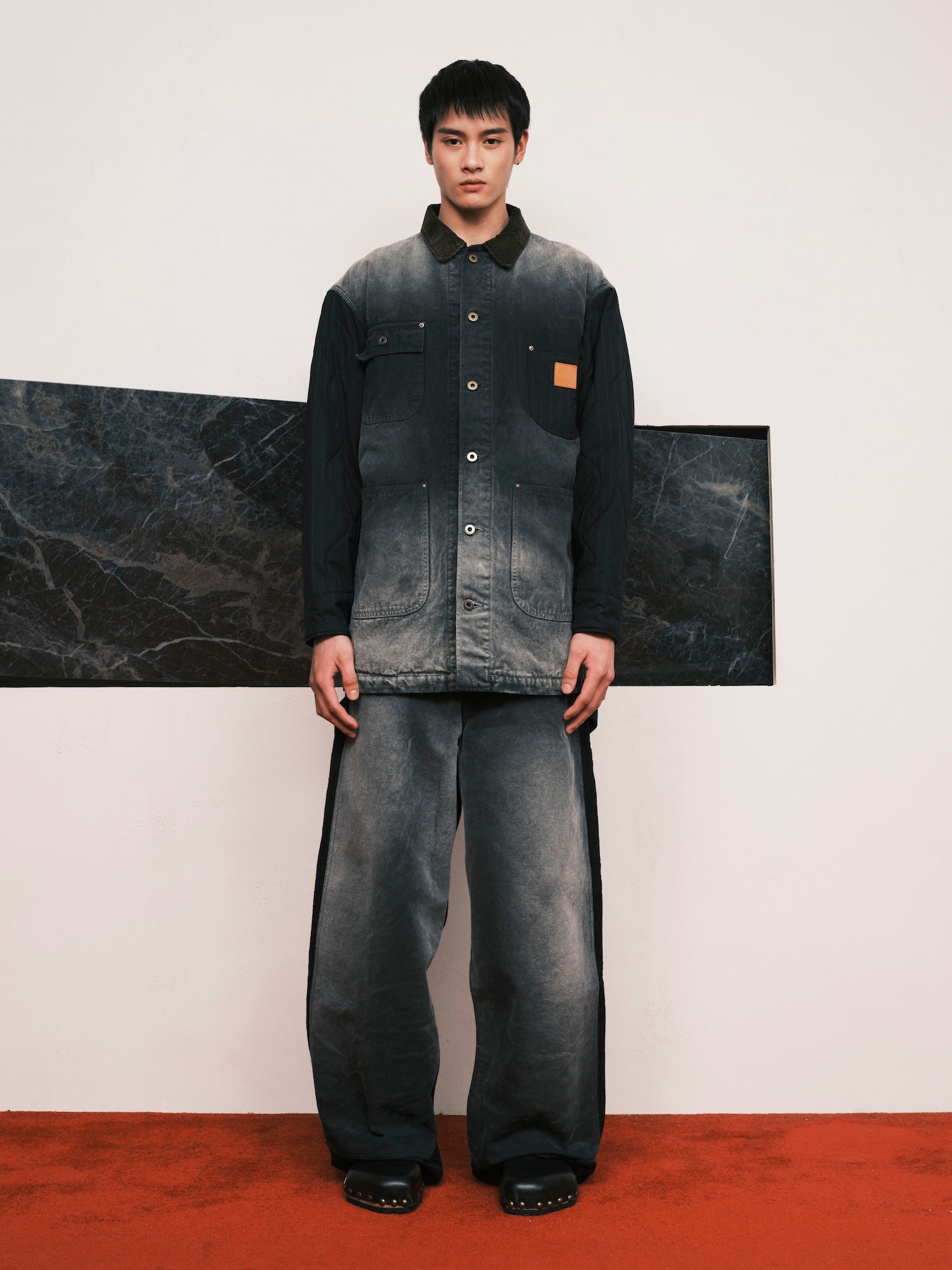 Vintage-Effect Work Coat