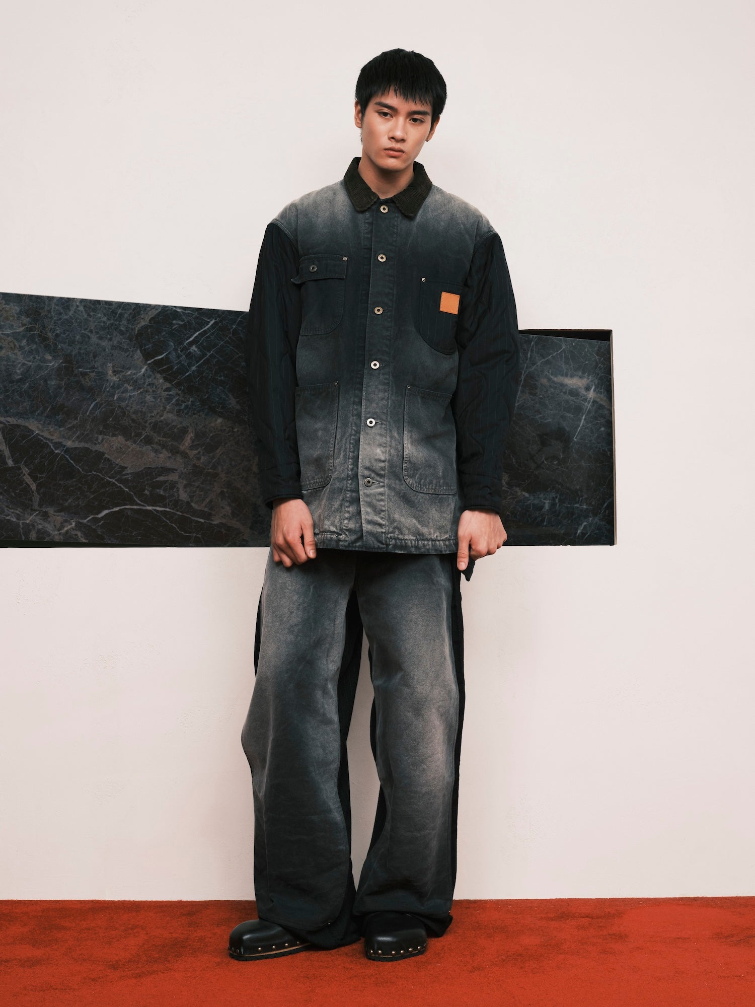 Vintage-Effect Work Coat