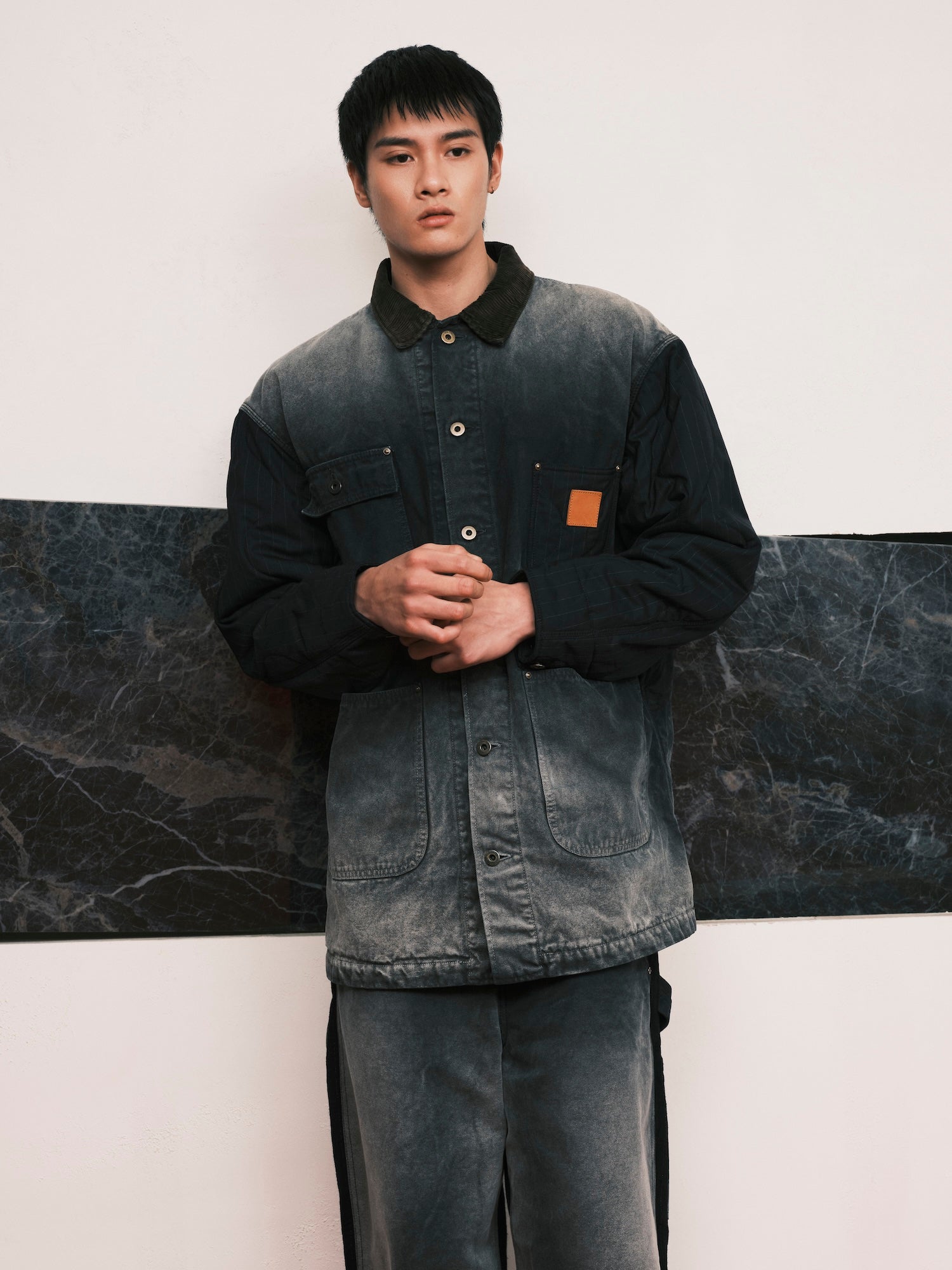 Vintage-Effect Work Coat