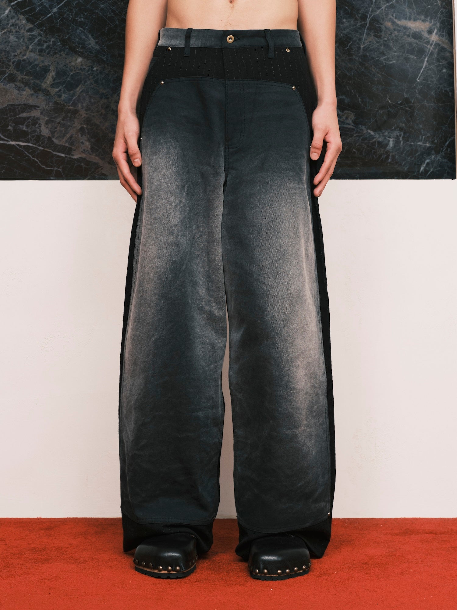 Vintage-Effect Work Pants