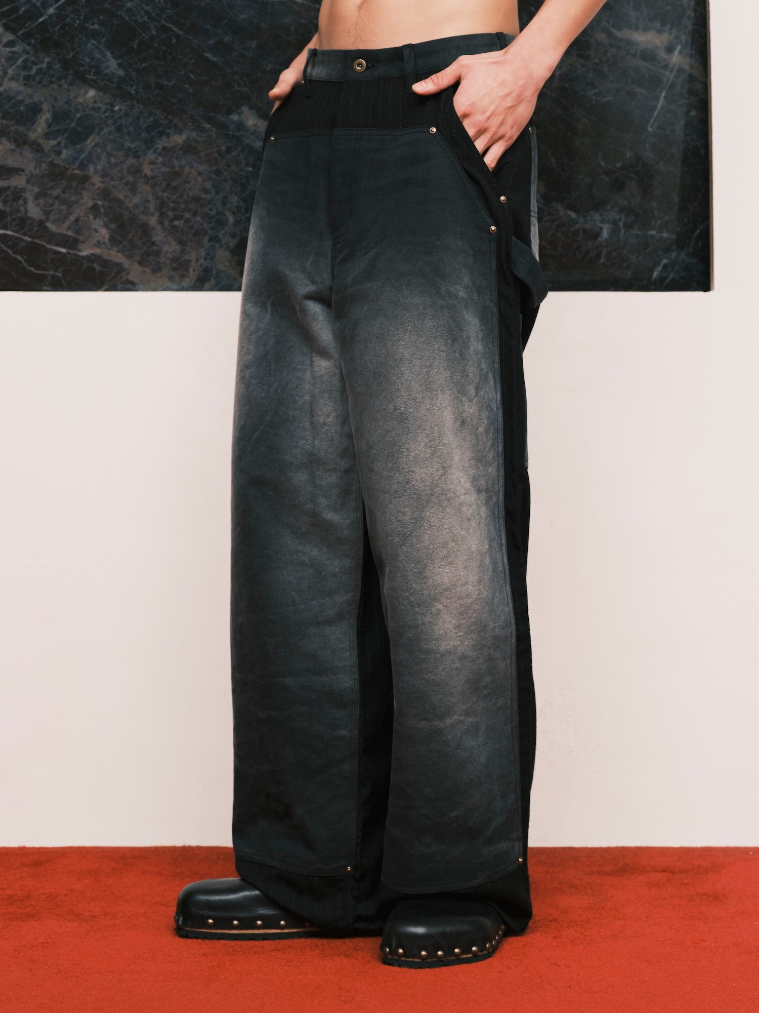 Vintage-Effect Work Pants