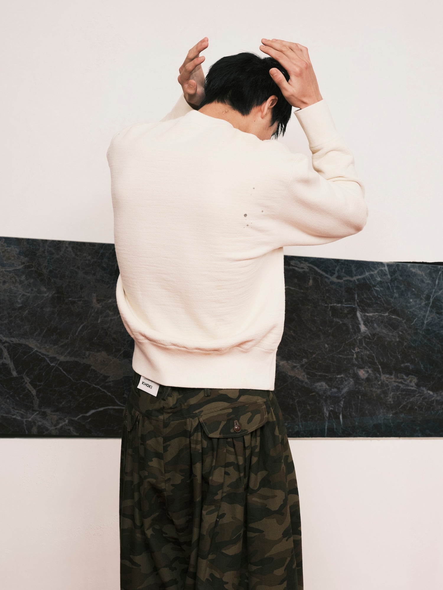 Vintage-Effect Sweat Cardigan