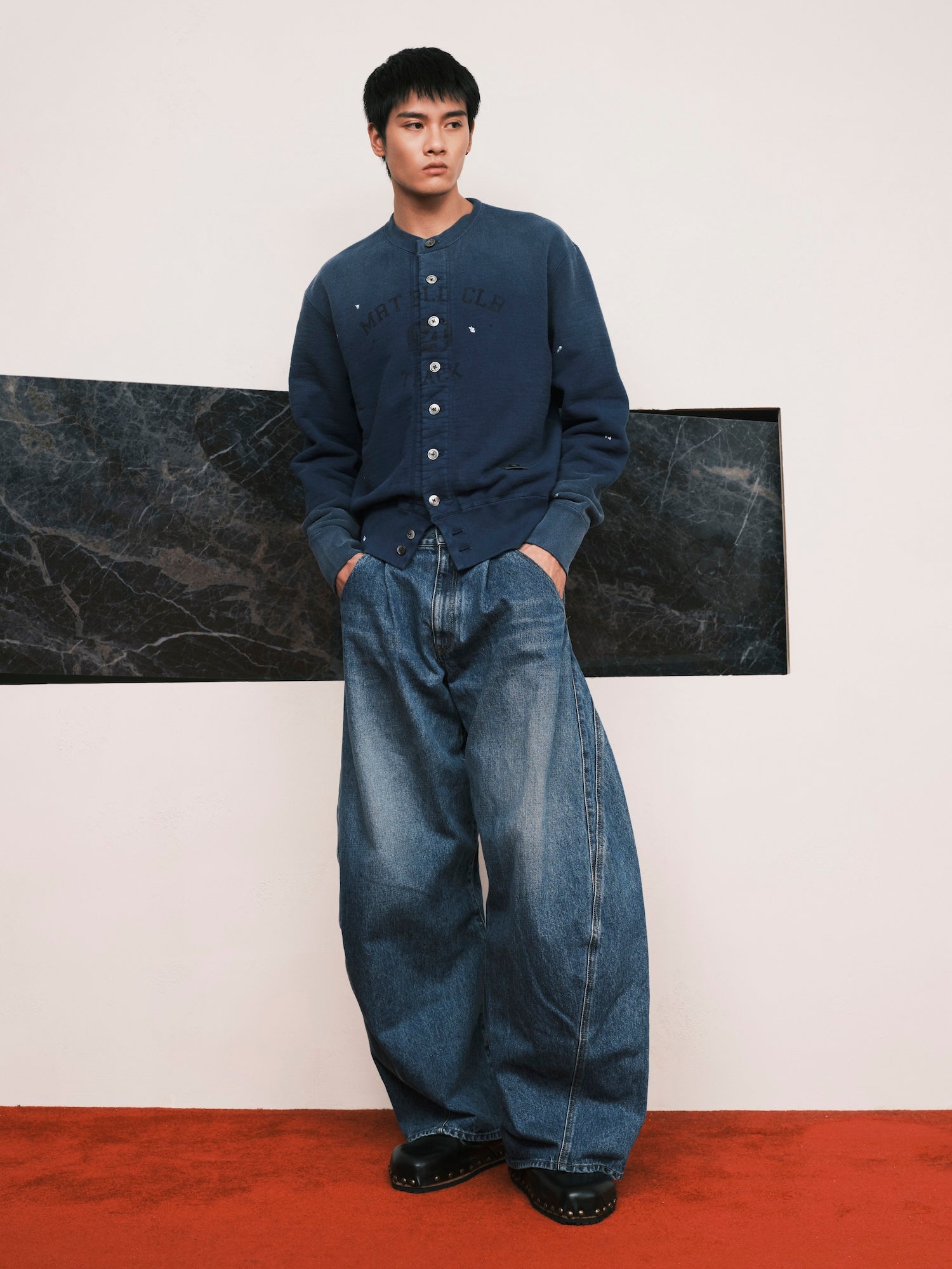 Vintage-effect Sweat Cardigan