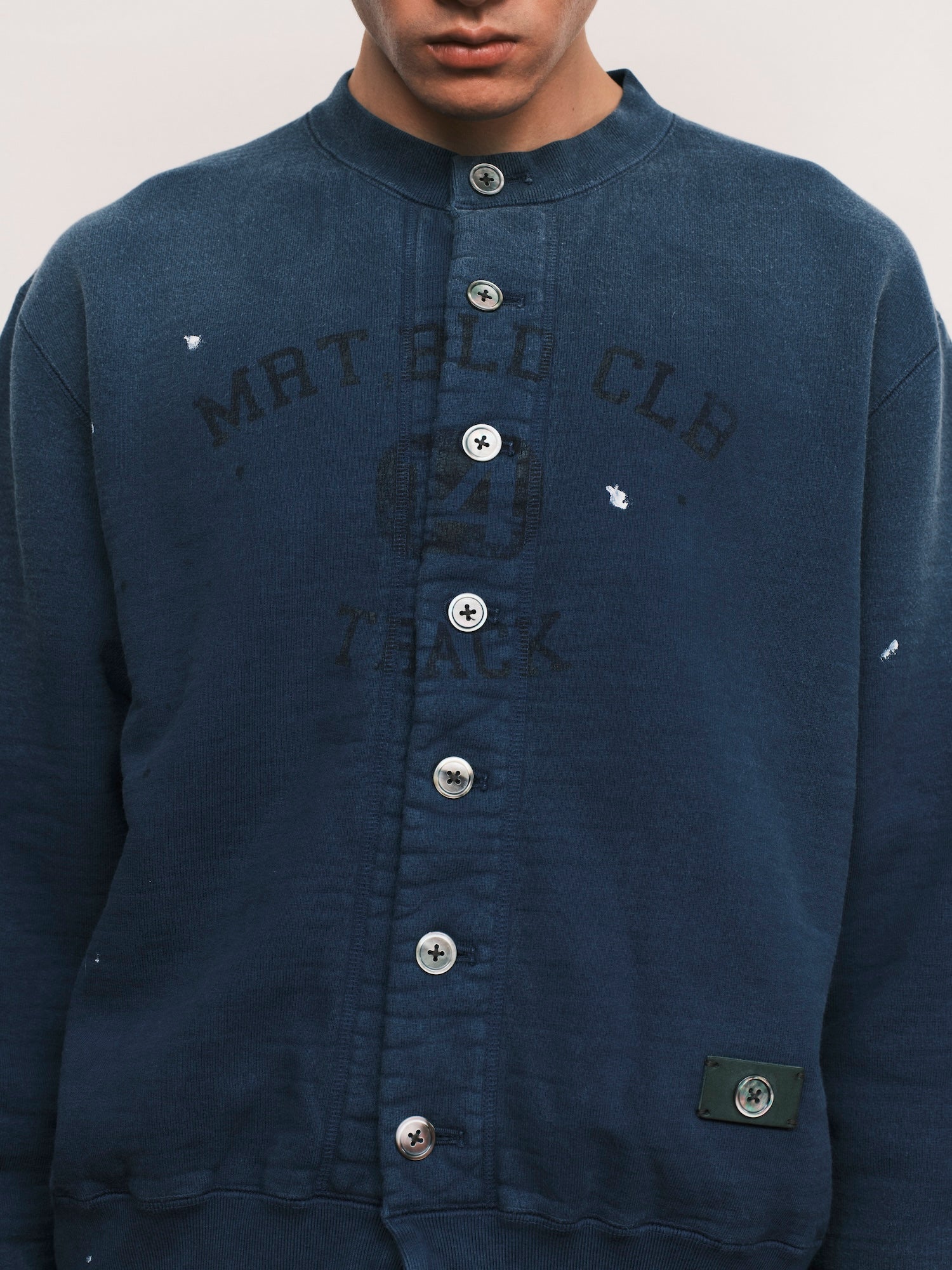 Vintage-effect Sweat Cardigan