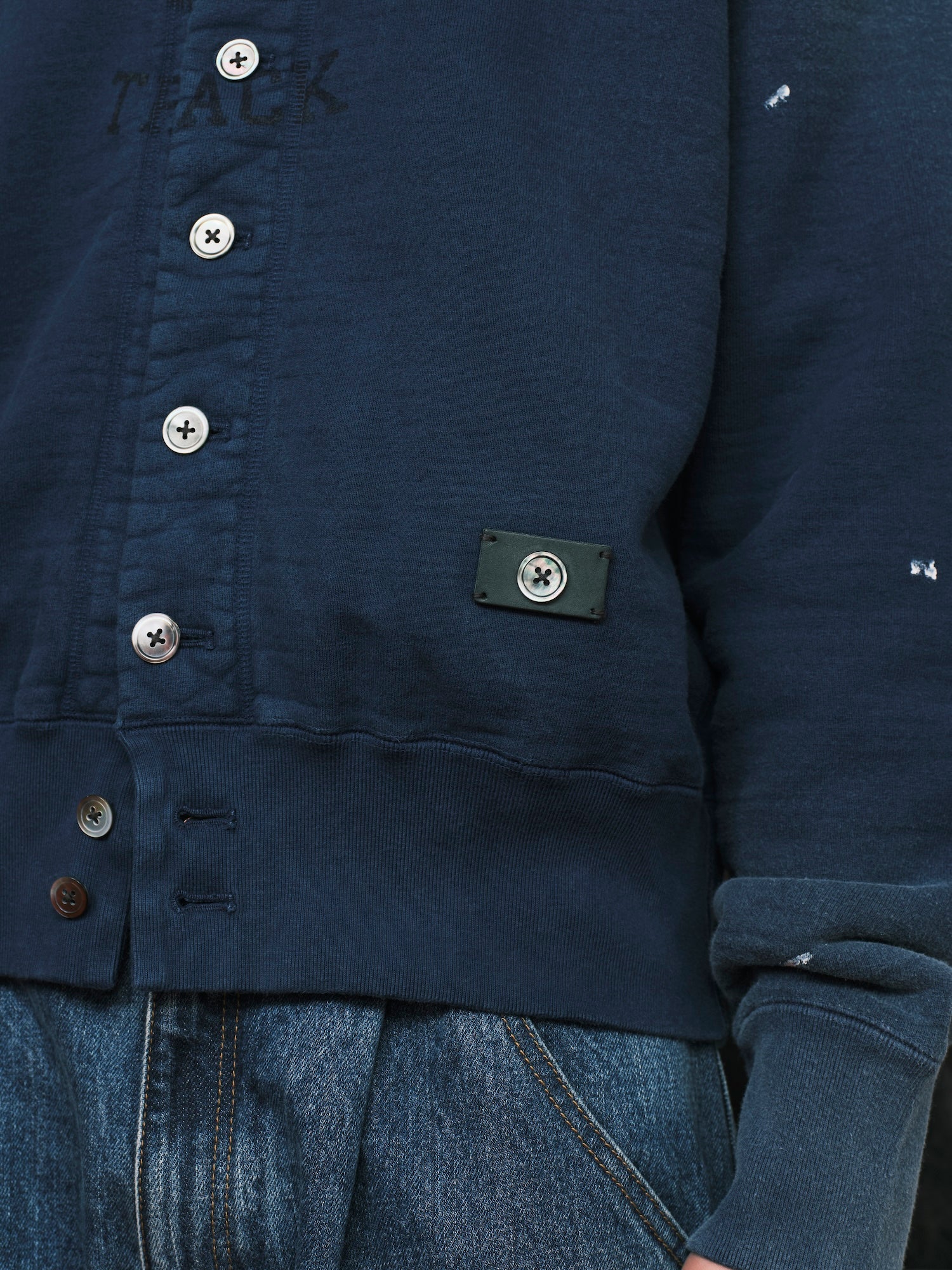 Vintage-effect Sweat Cardigan