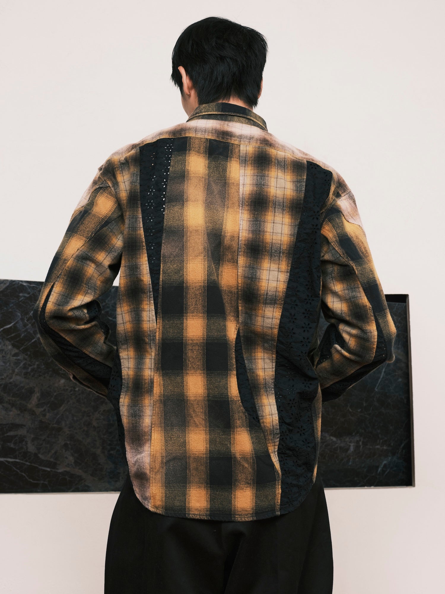 Vintage-Effect Asymmetric Shirt