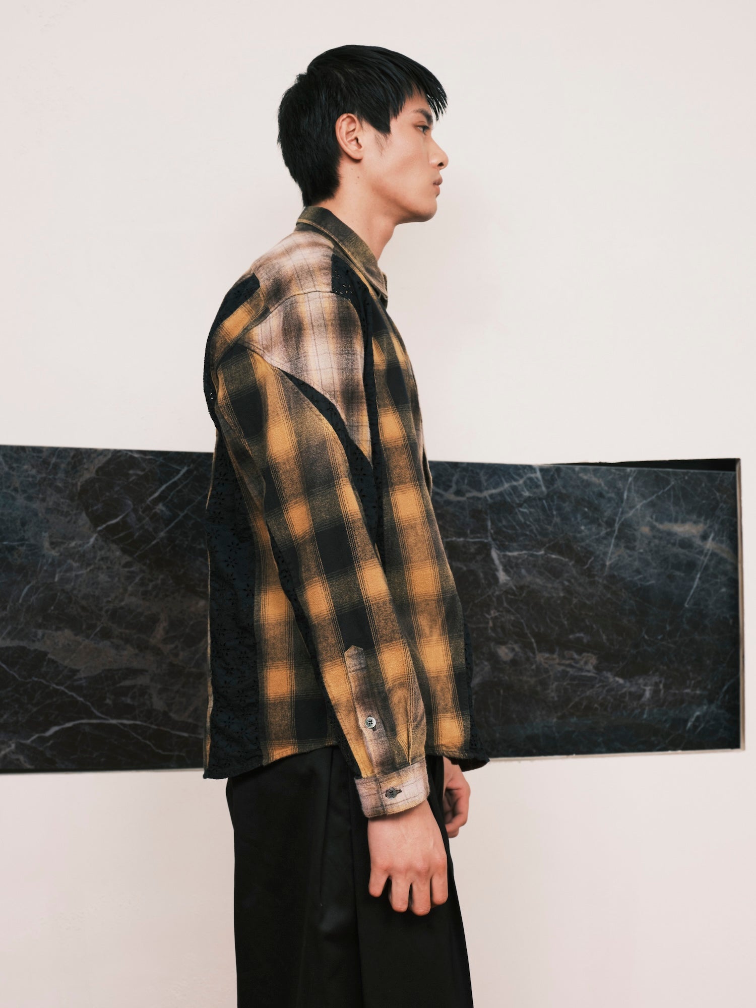 Vintage-Effect Asymmetric Shirt