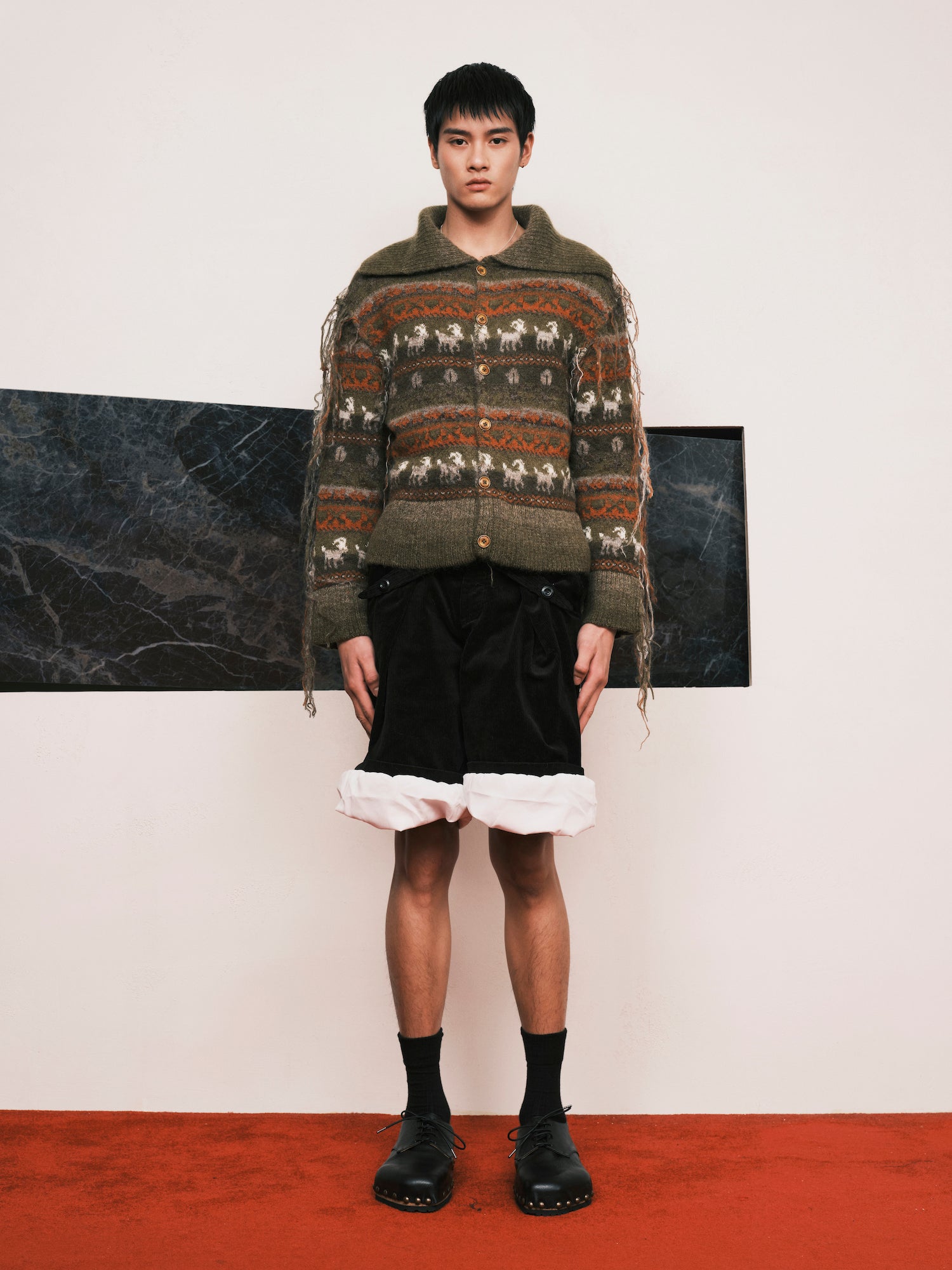 Fair-Isle Sheep Knit Cardigan