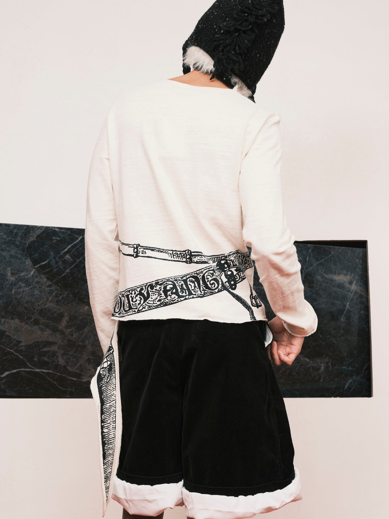 Sword Printed Henley Shirt