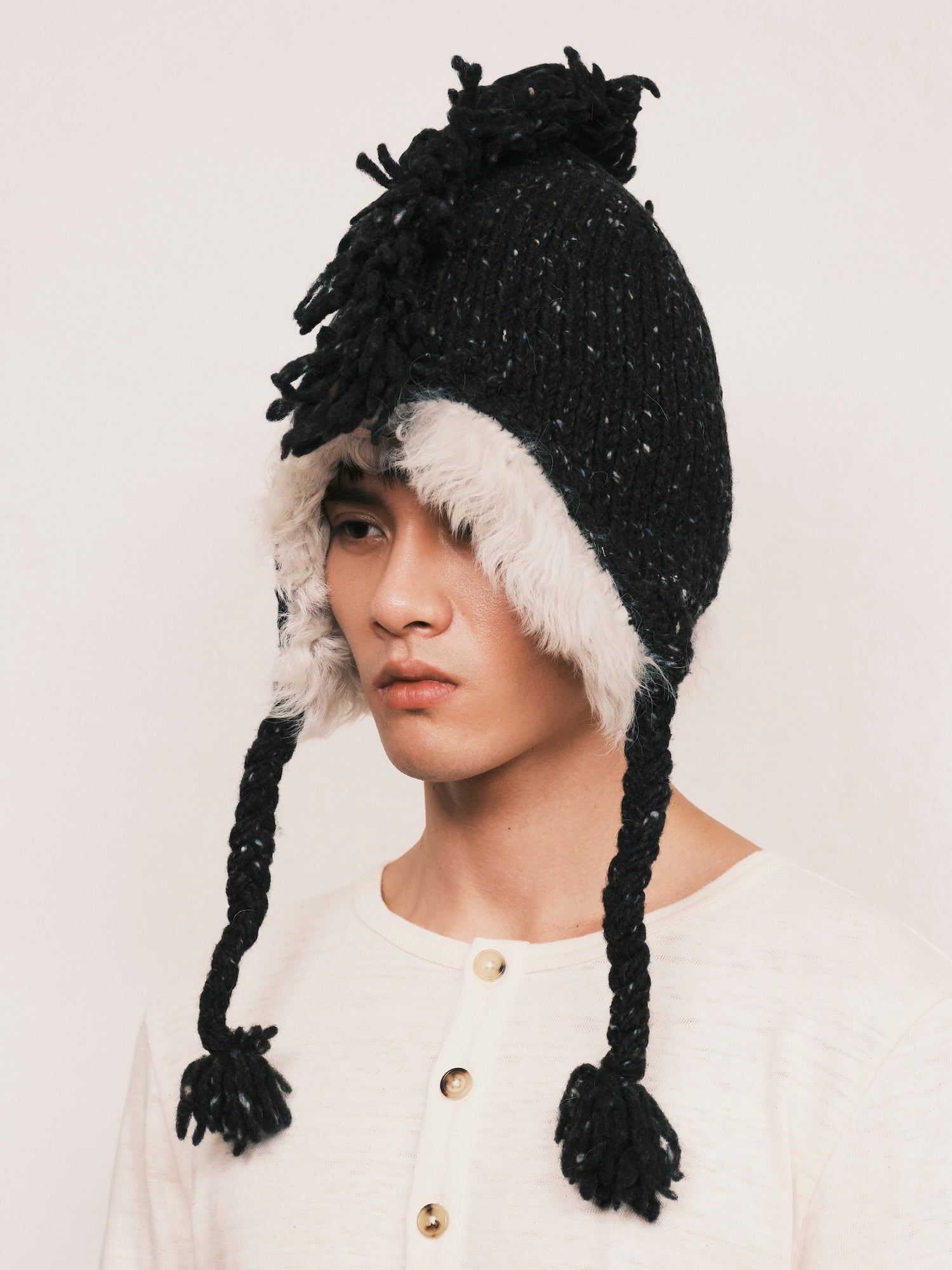 Mohawk Shearling Fur Hat