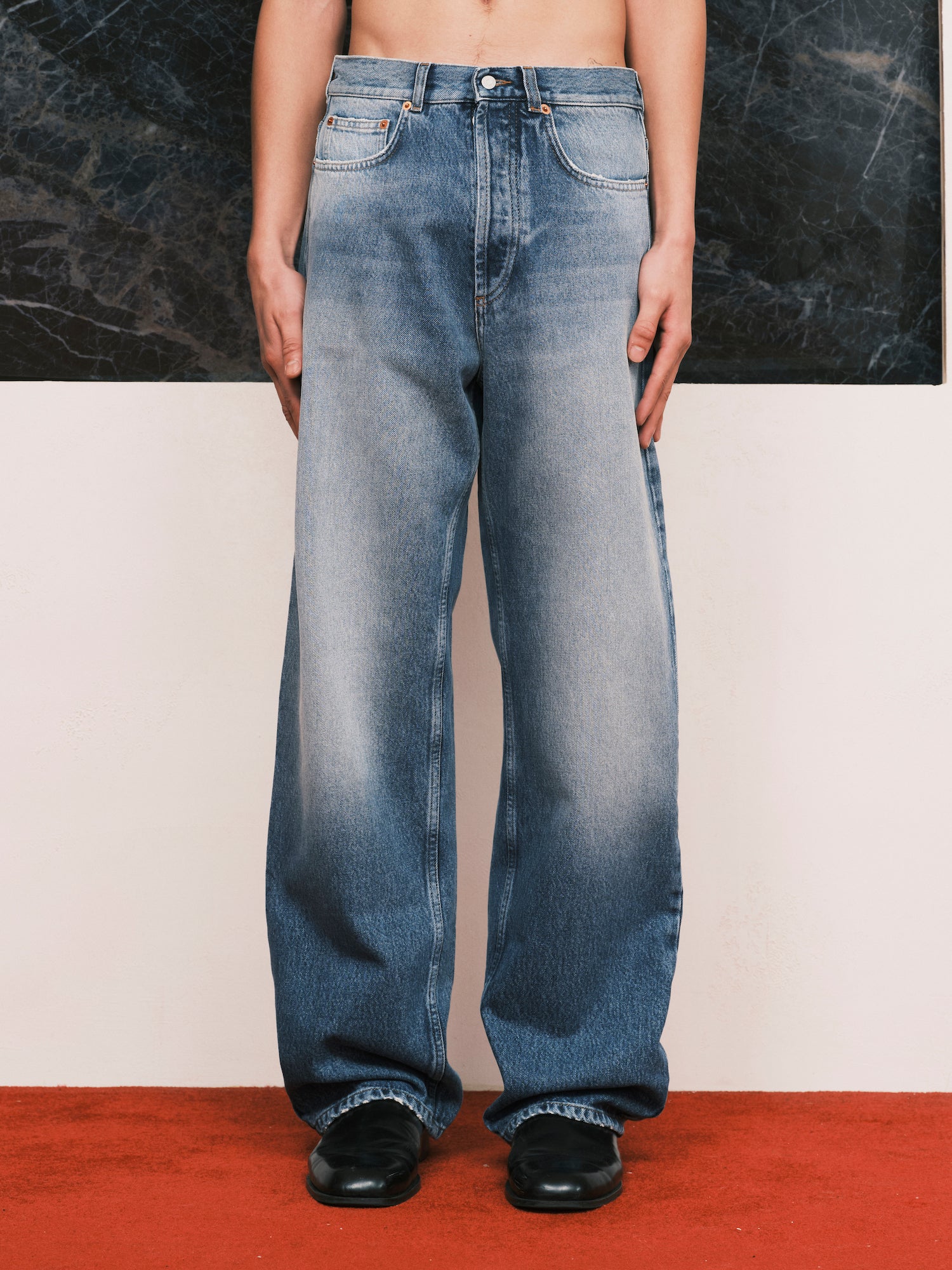 Flattone Denim Pants