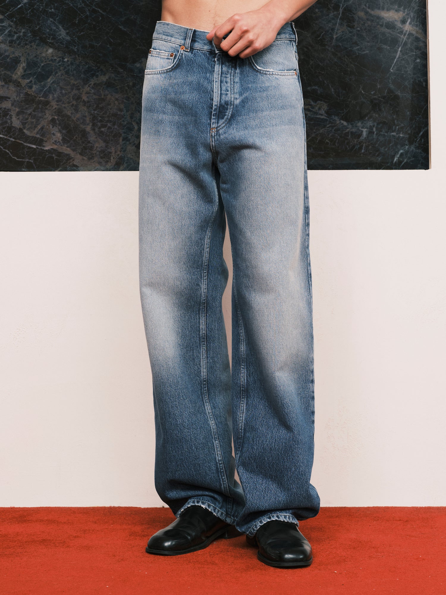 Flattone Denim Pants