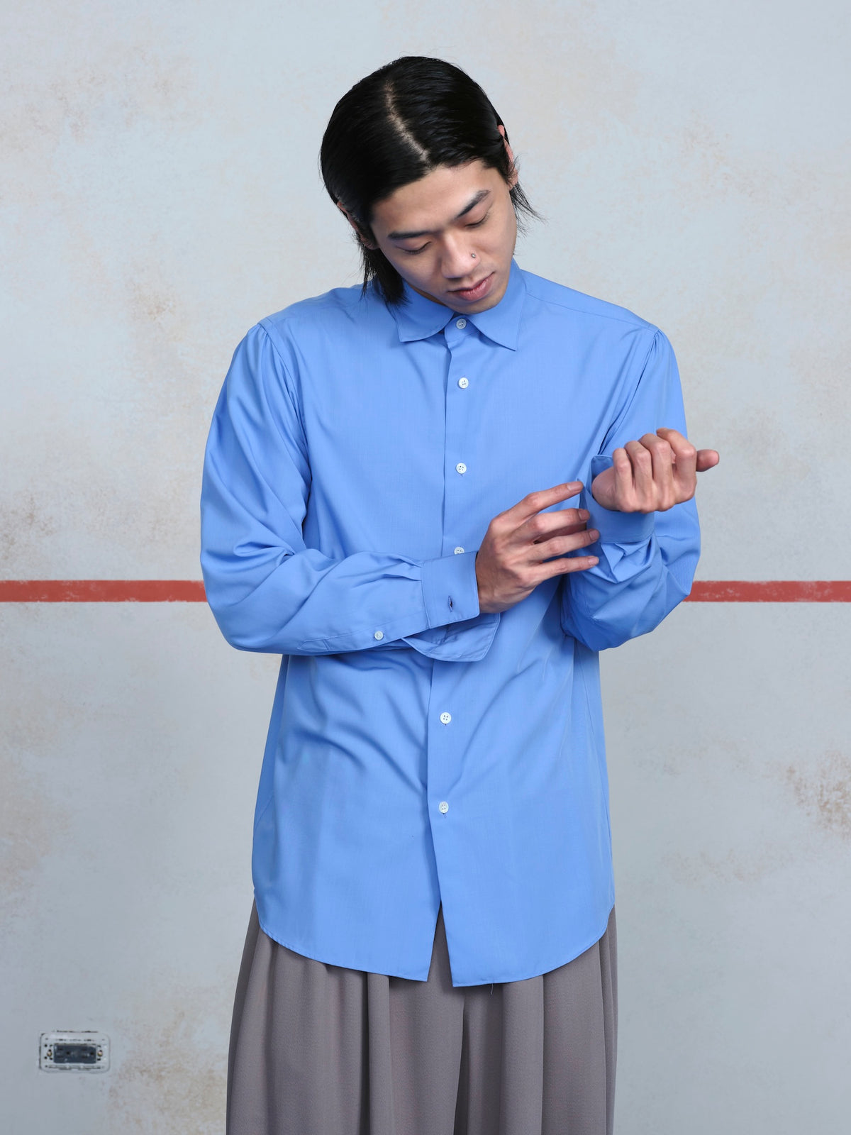 Manica Camicia Rayon Dress Shirt
