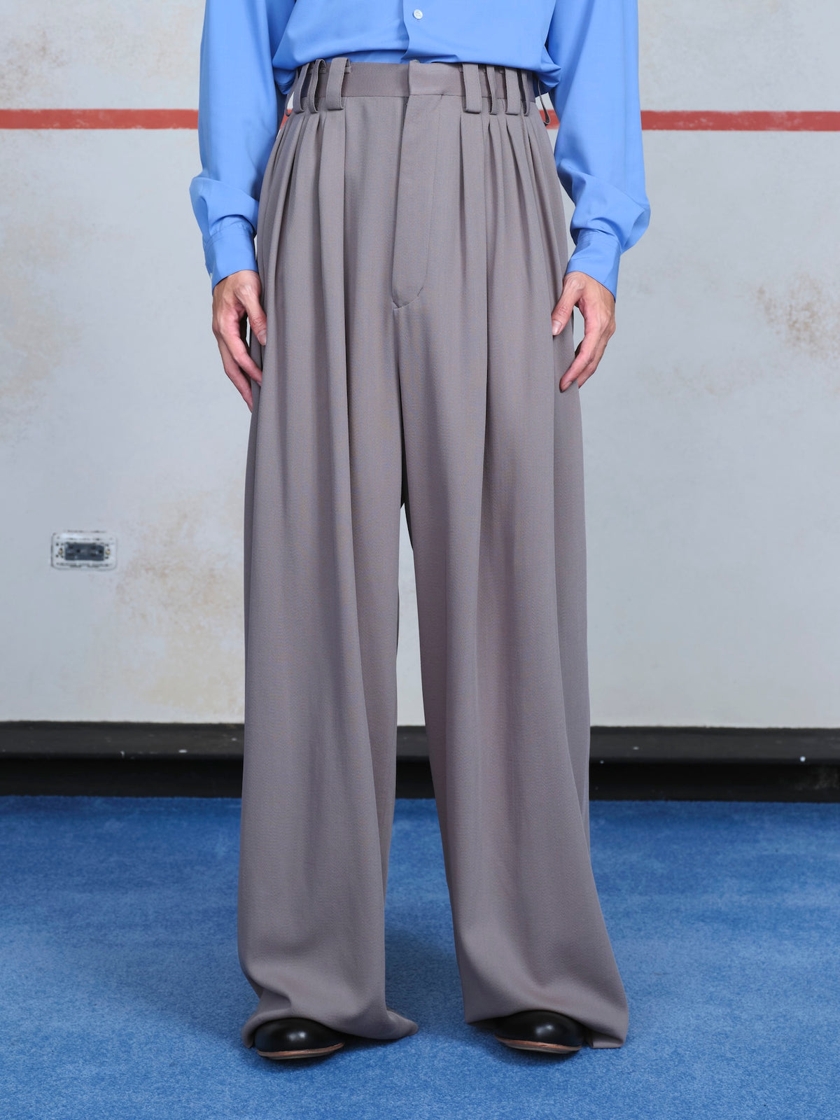 Eight Tuck High West Trousers