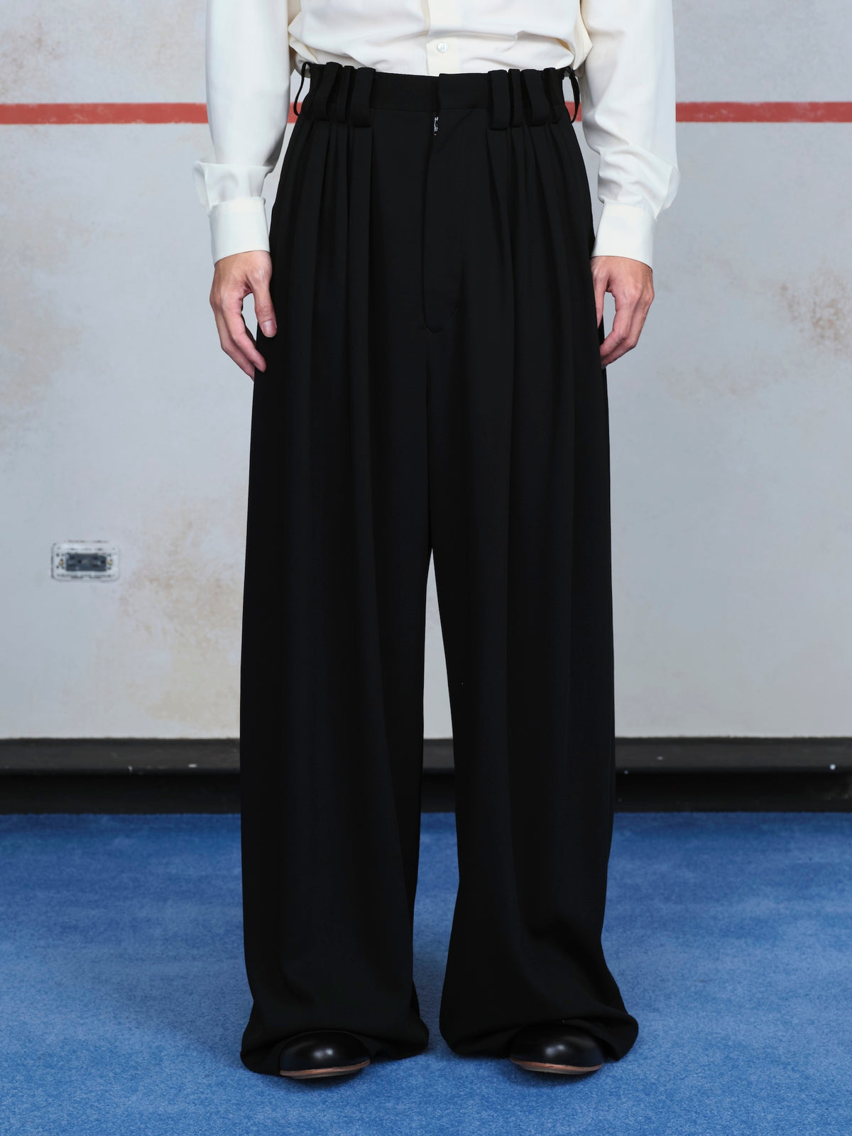 Eight Tuck High West Trousers