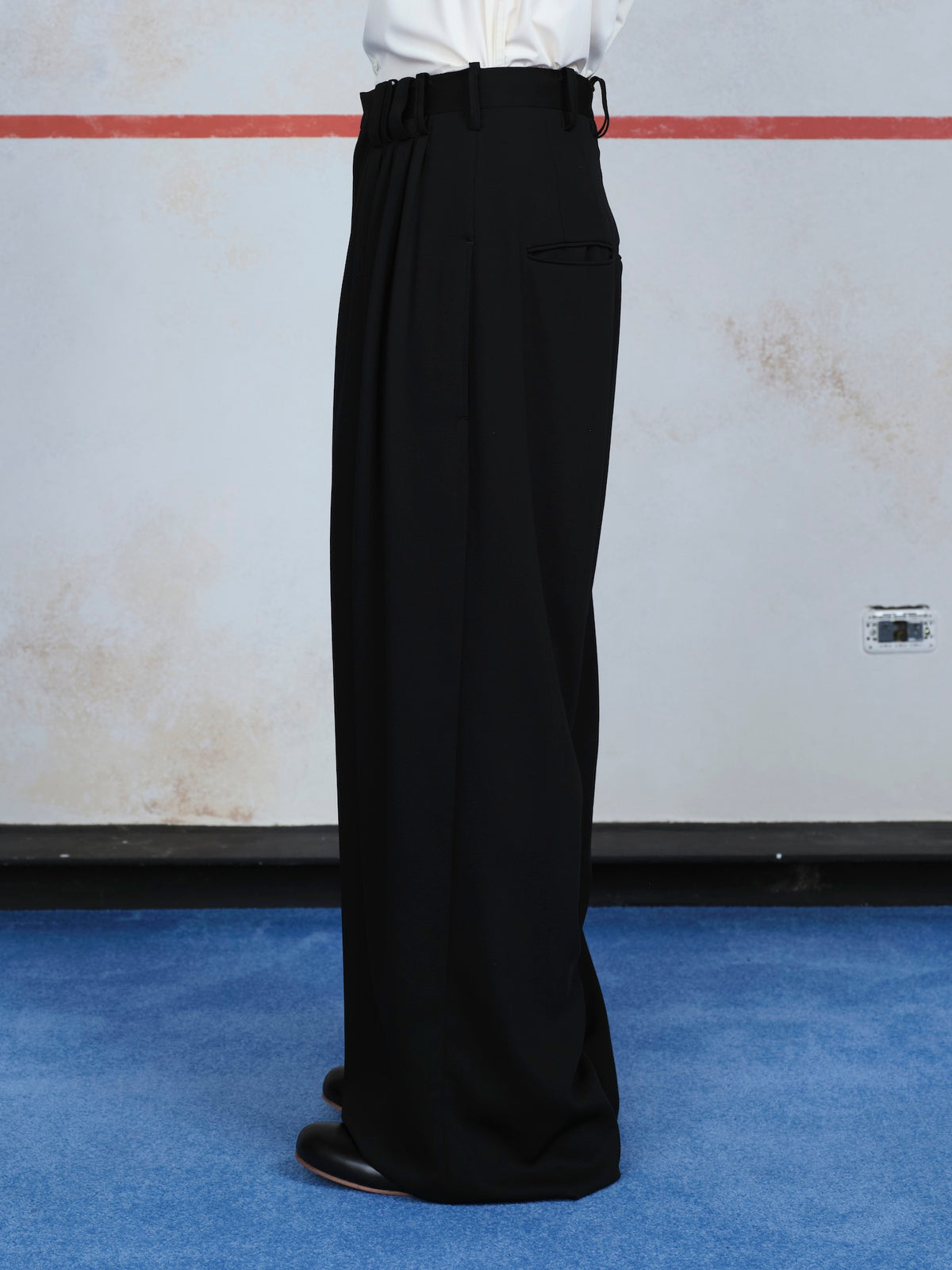 Eight Tuck High West Trousers