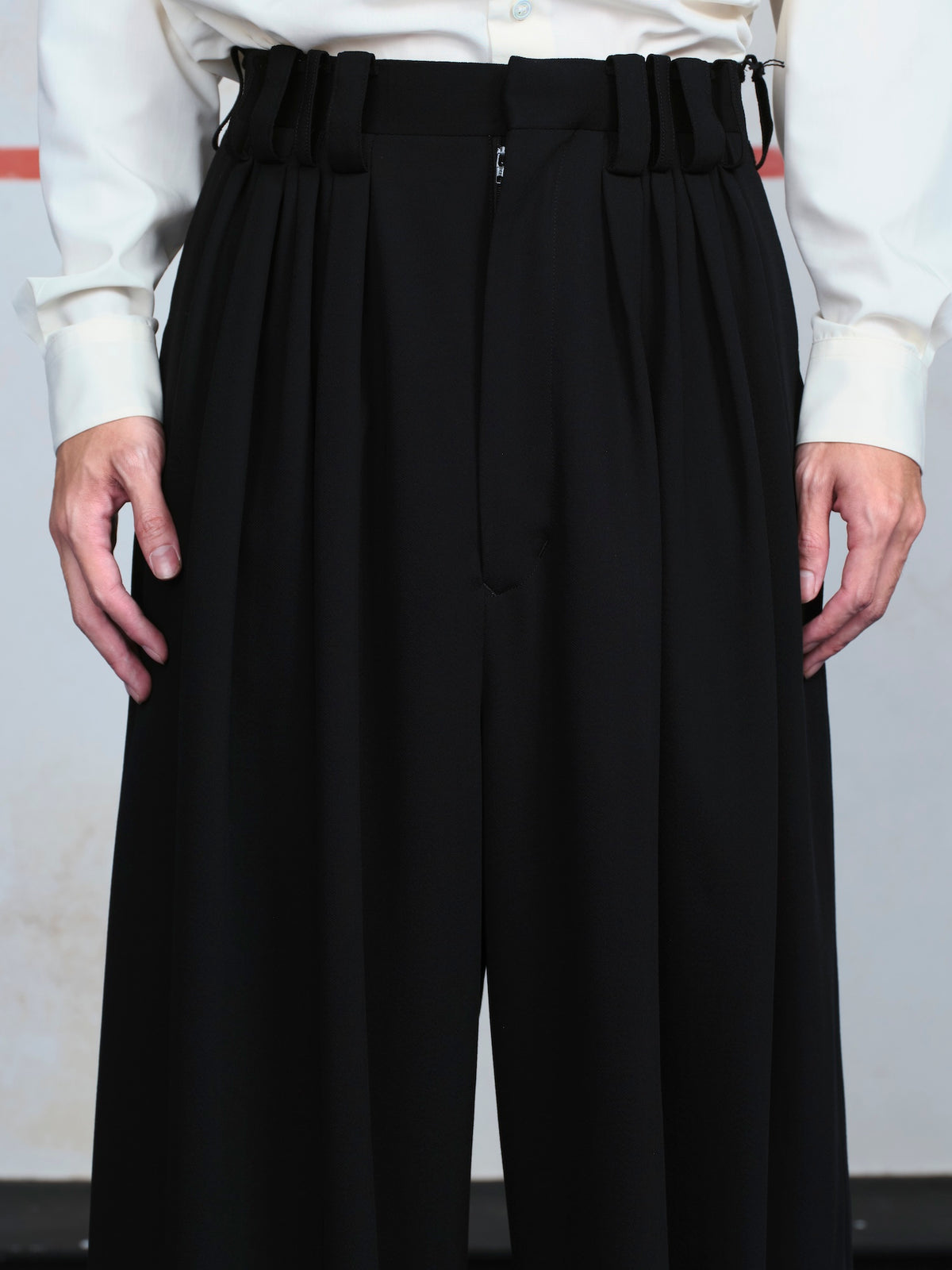 Eight Tuck High West Trousers