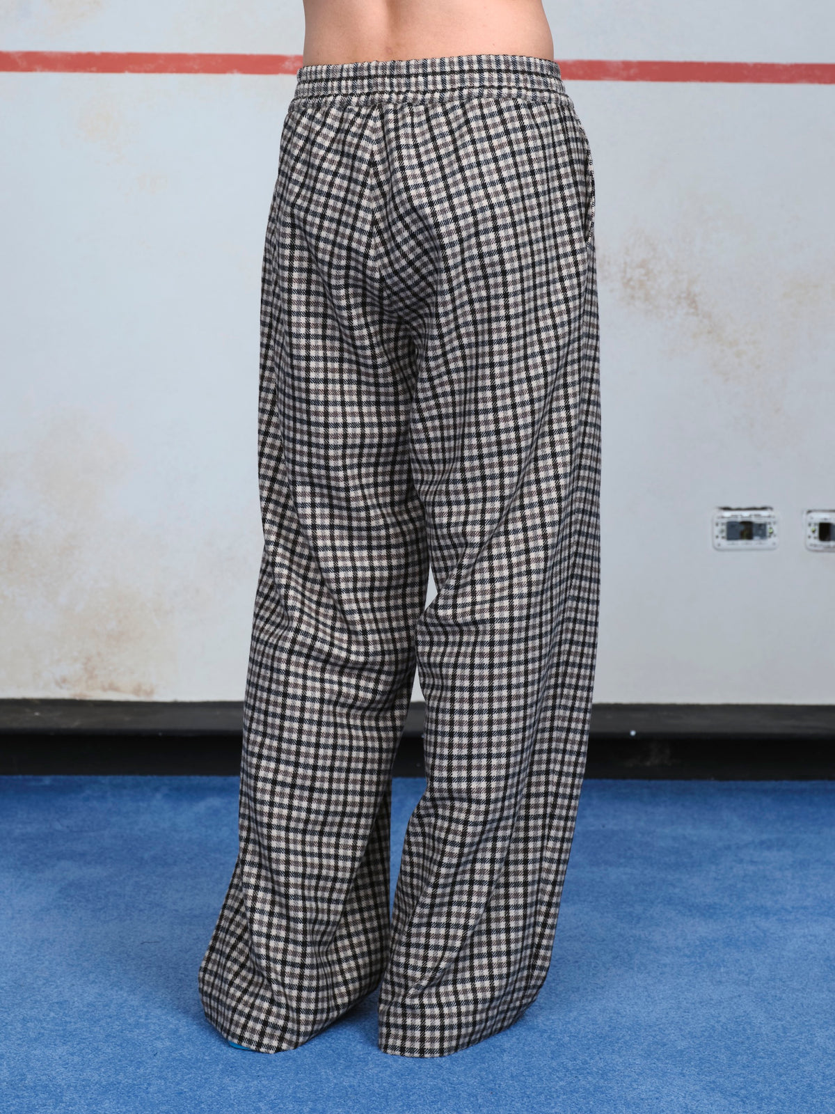 Diagonal Pleated Trousers