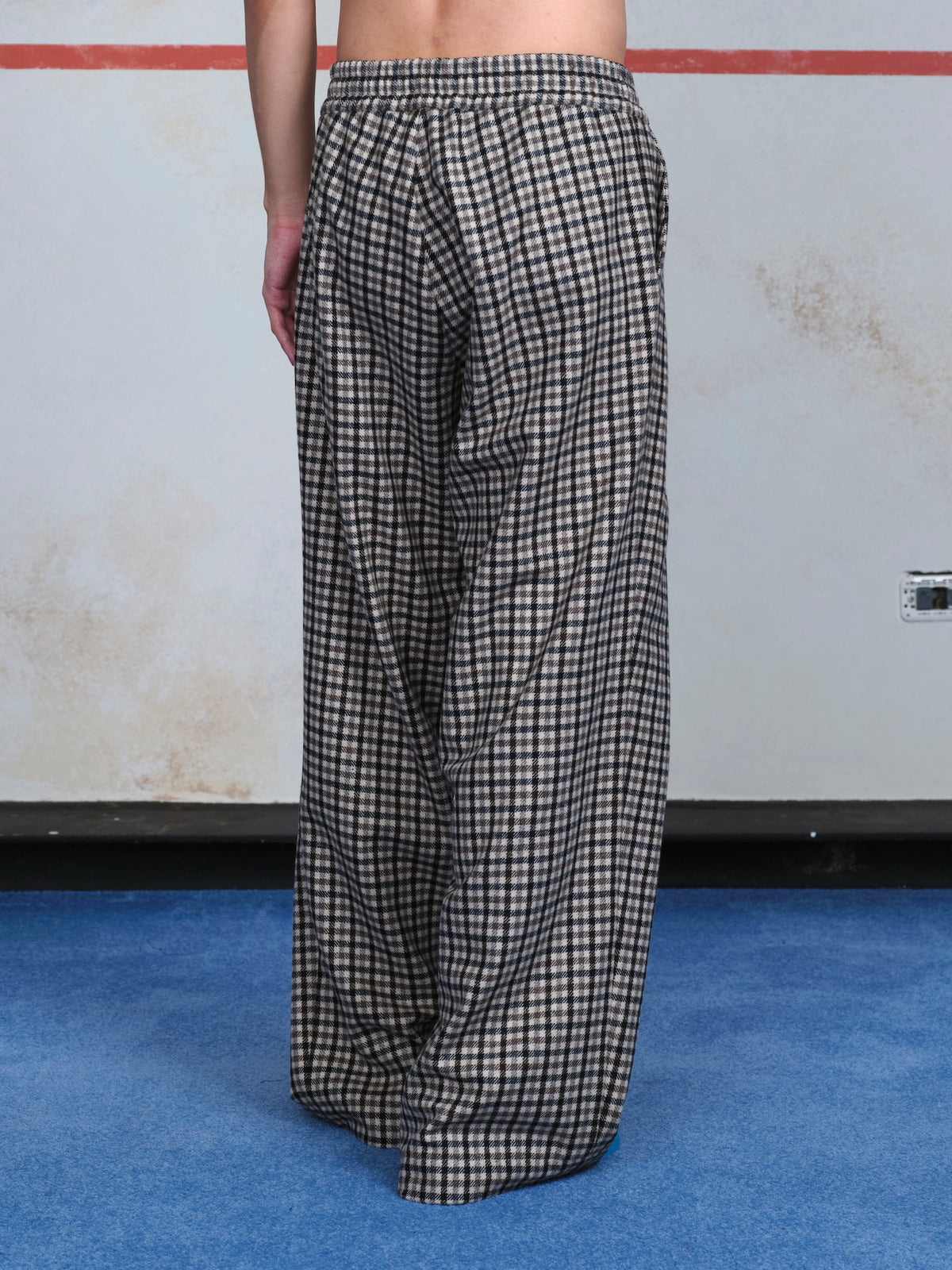 Diagonal Pleated Trousers