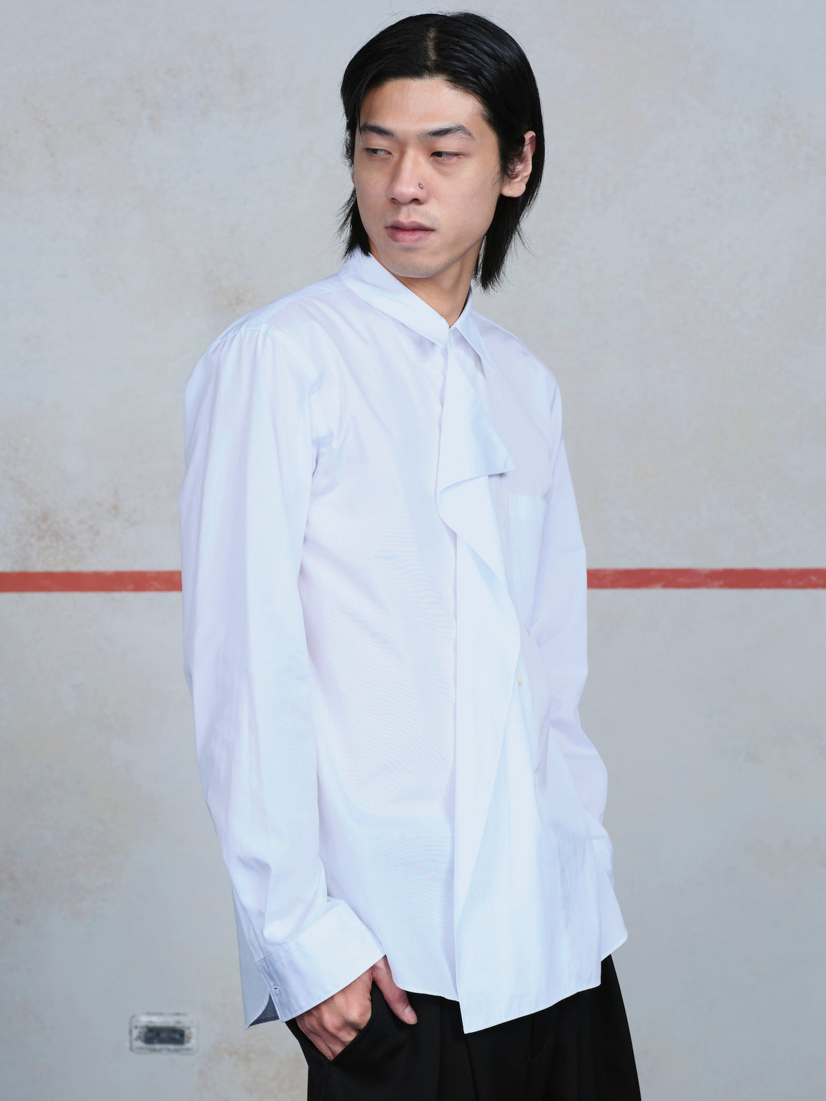 Asymmetric Draped Shirt